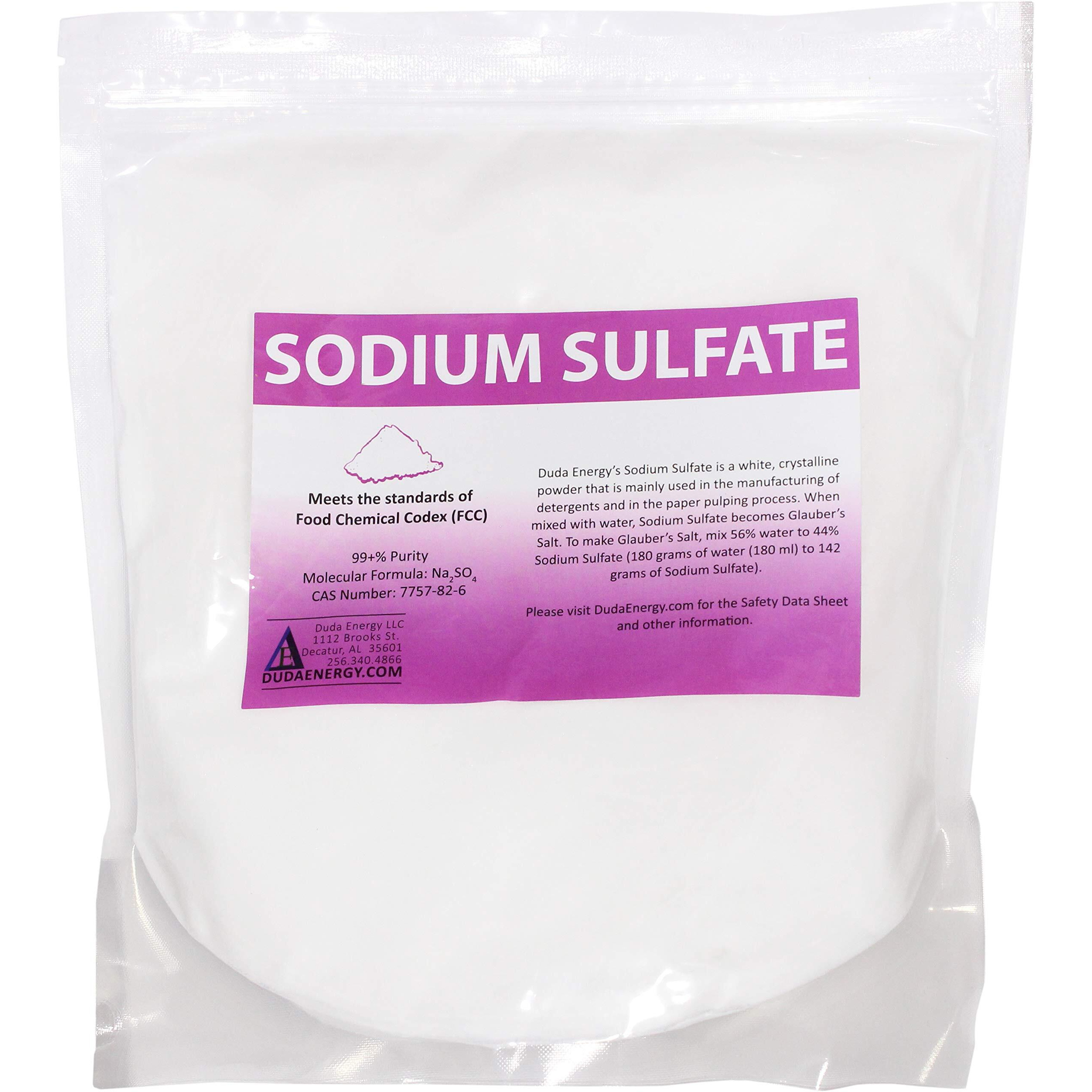 Duda Energy 5 Lb Sodium Sulfate Food Grade Fcc Anhydrous Naturally Mined 99+% Purity White