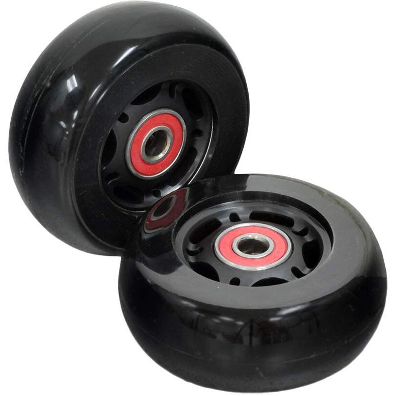 Alveytech 76 Mm X 30 Mm Caster Wheels For The Razor Crazy Cart (V7+)  Shift (V1+)  And The Xl (V3+) (Set Of 2) (Black Wheel Black Hub) - Replacement Scooter Wheel Parts  Kids Drifting E-Scooter