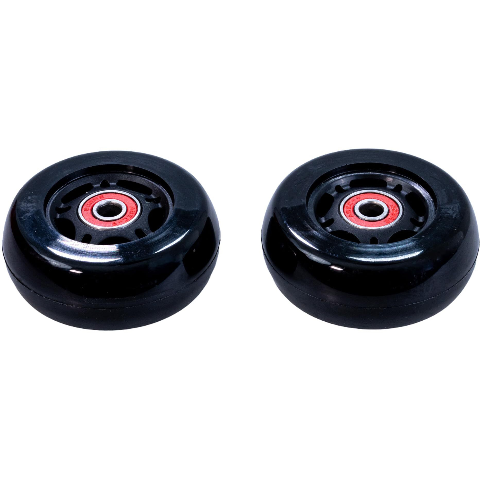 Alveytech 76 Mm X 30 Mm Caster Wheels For The Razor Crazy Cart (V7+)  Shift (V1+)  And The Xl (V3+) (Set Of 2) (Black Wheel Black Hub) - Replacement Scooter Wheel Parts  Kids Drifting E-Scooter