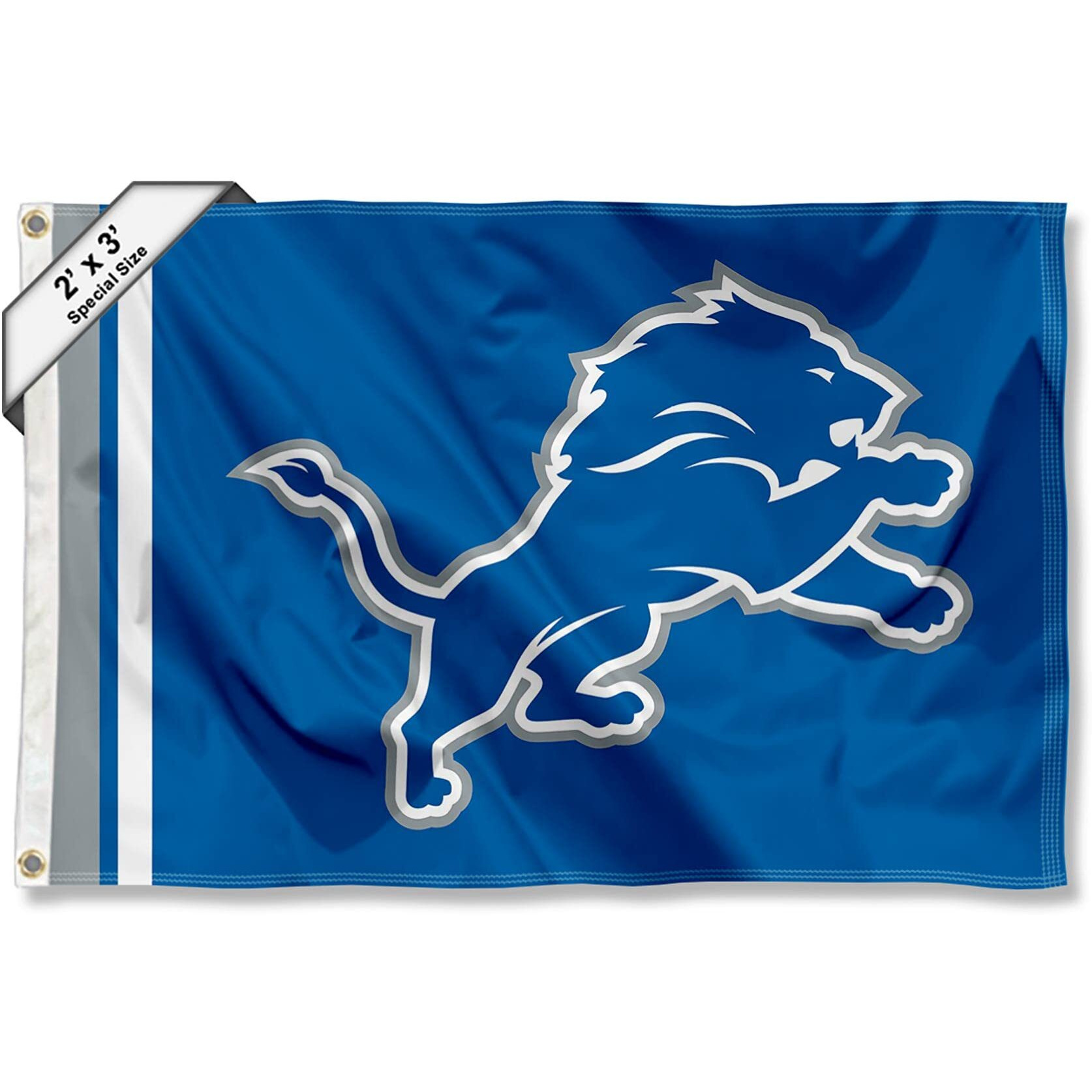 Detroit Lions Wordmark 2X3 Foot Small Flag