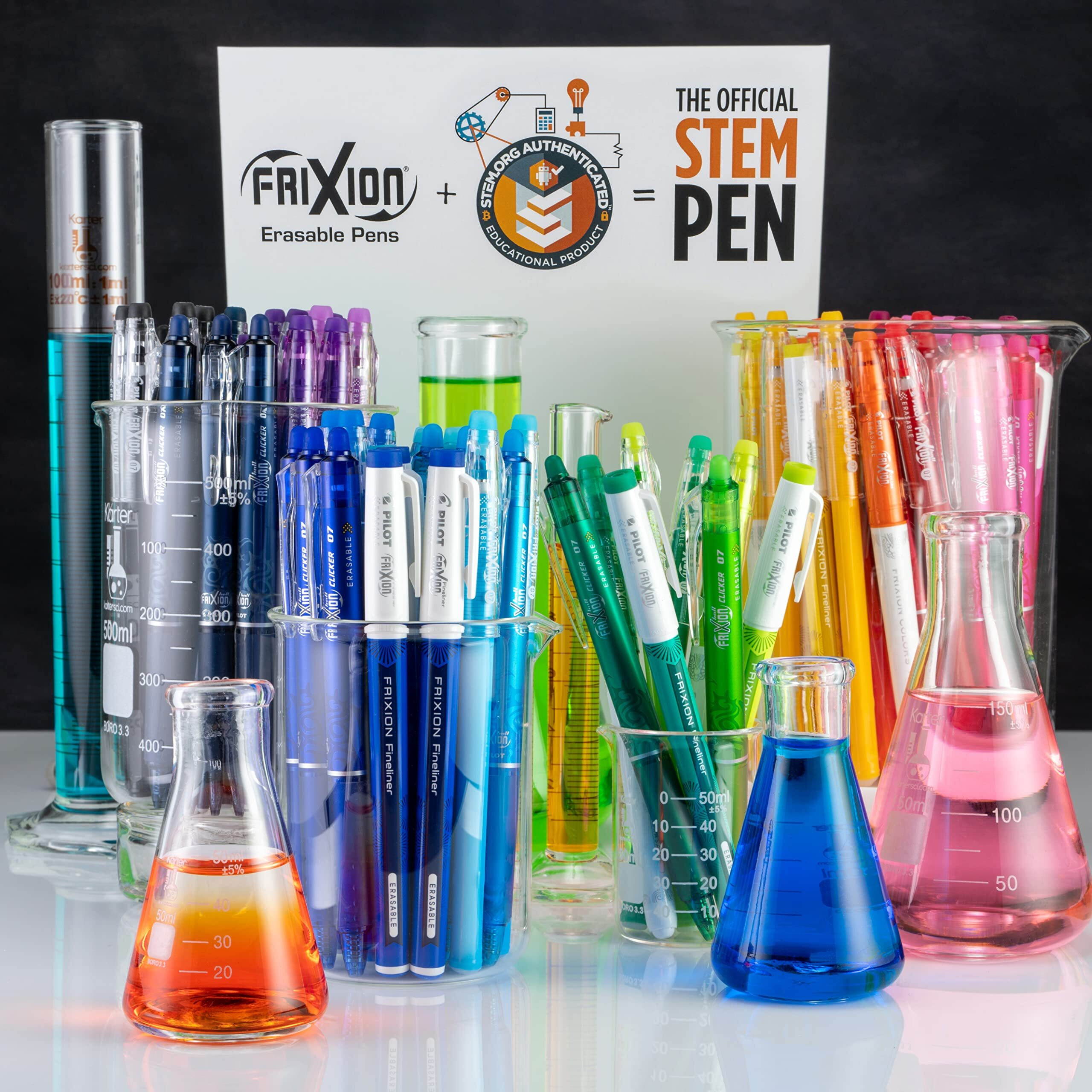 Pilot  Frixion Clicker Erasable Gel Pens  Fine Point 0.7 Mm  Pack Of 10  Assorted Colors
