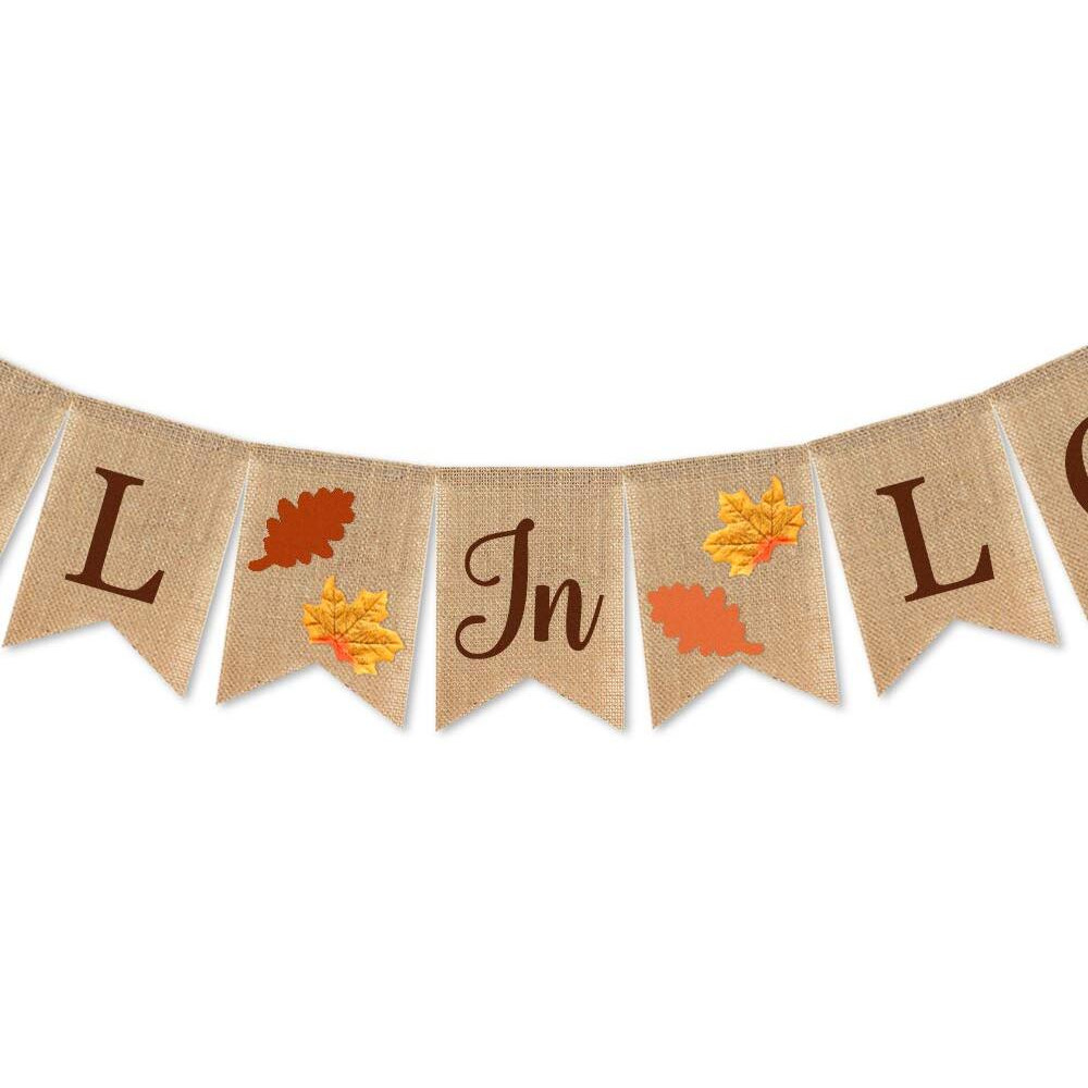 Swyoun Burlap Fall In Love Banner Fall Autumn Wedding Supplies Engagement Bridal Shower Garland Decoration