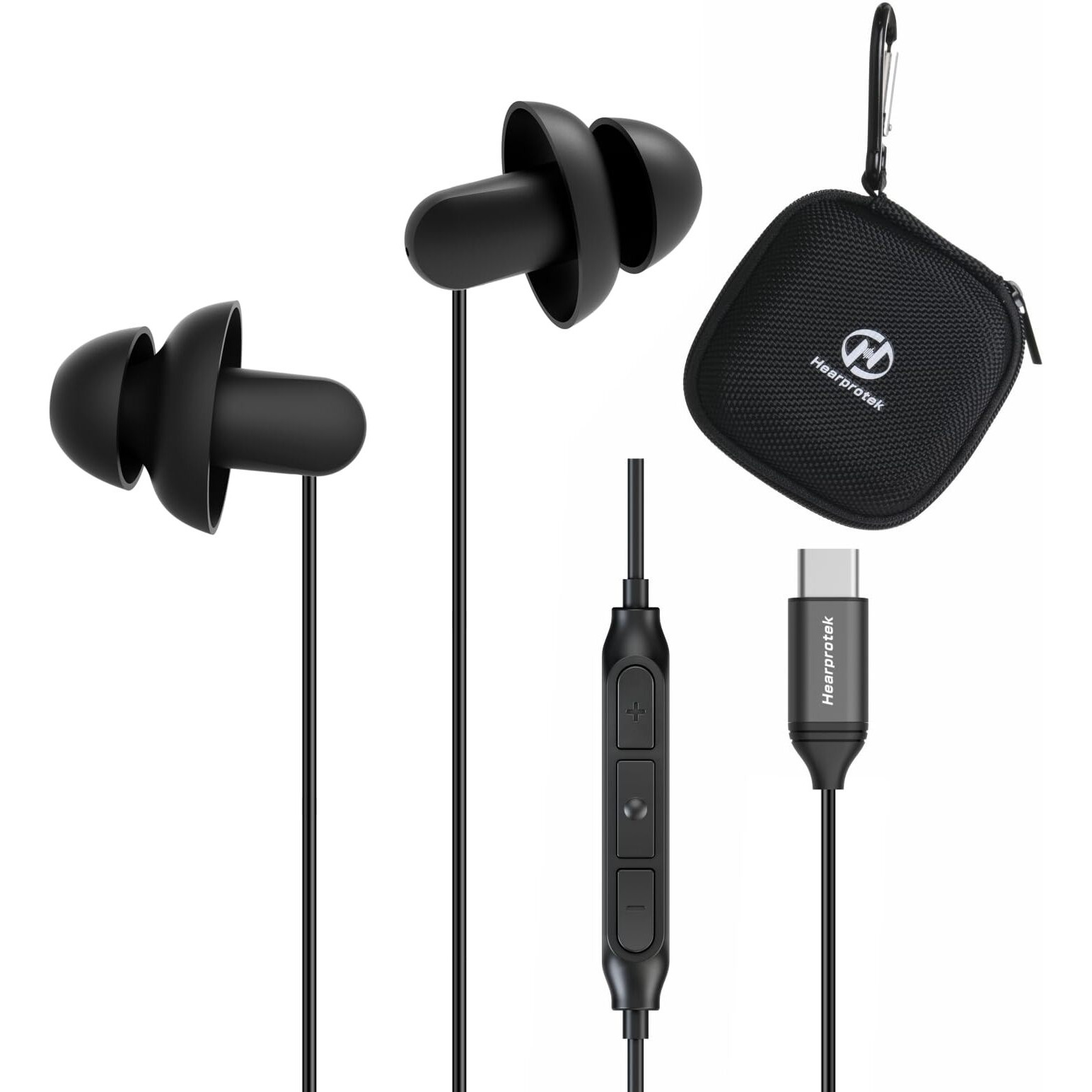 Hearprotek [2 Pairs Sleep Earbuds  Usb C Earphones Headphones With Microphone-Silicone Noise Isolation Type C Earbuds Sleep Buds For Android Phone Ideal For Sleeping  Snoring  Relaxation  Air Travel