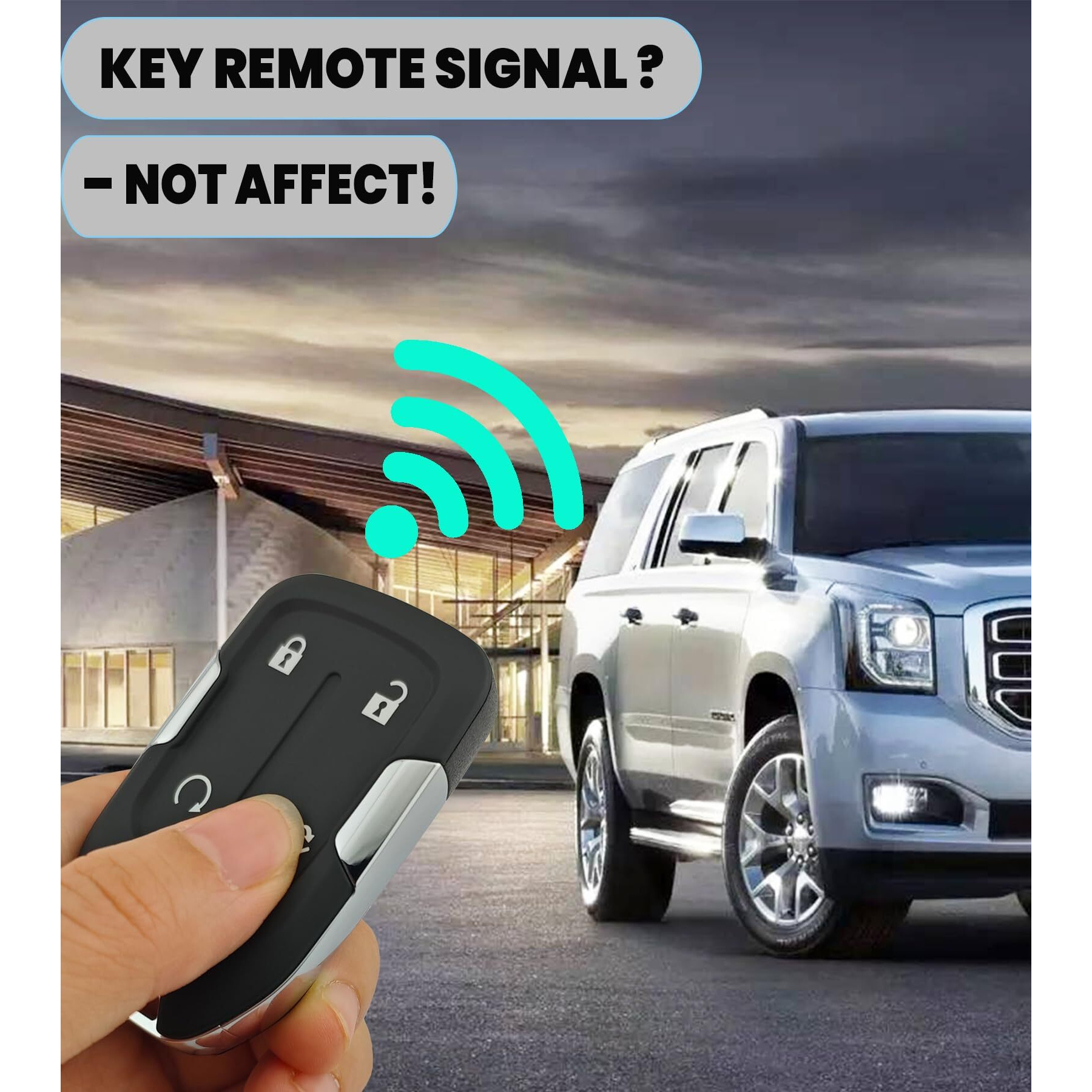 Smart Key Fob Cover Case Shell Fit For 2022 2021 2020 2019 Chevy Silverado And Gmc Sierra 1500 2500Hd 3500Hd Keyless Entry Remote Key Fob (Without Chip  5 Buttons)