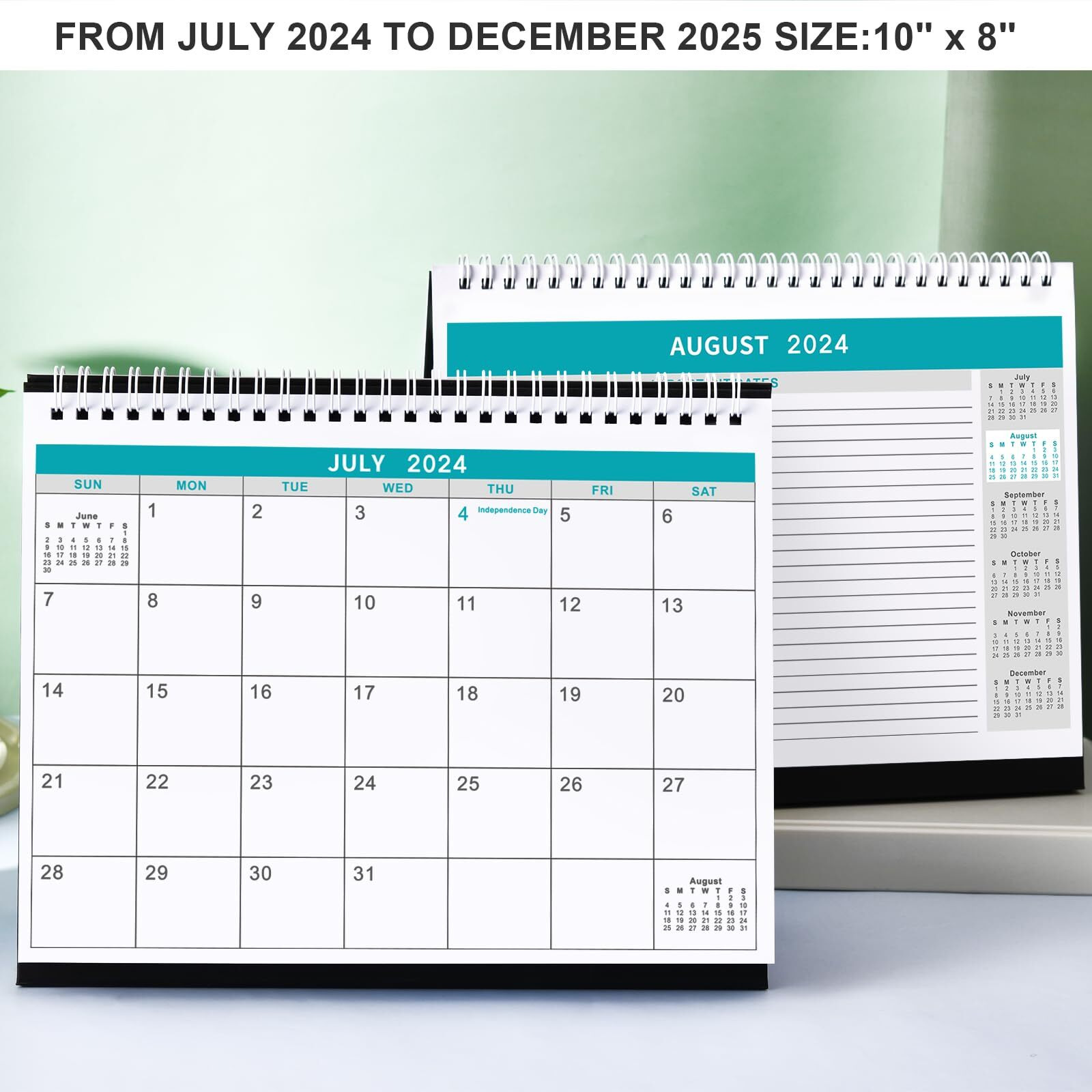 Desk Calendar 2024-2025- Desk Calendar From July 2024 - December 2025  10"" X 8.3"" Calendar Desk  Standing Flip 2024-2025 Desktop Calendar