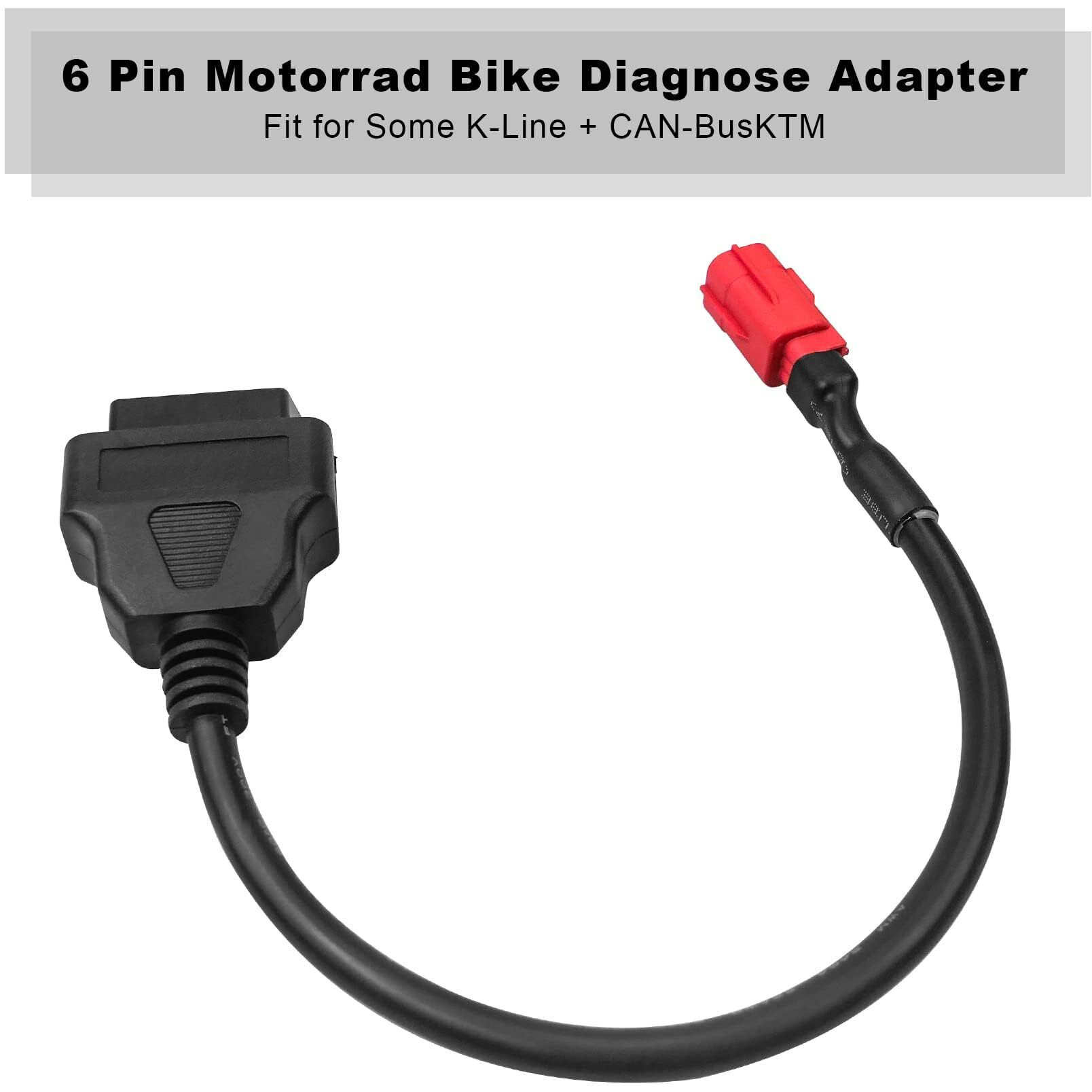 Augrex Obd2 Adapter Cable For Moto Guzzi Piaggio Vespa Milan Yamaha Harley Davidson And More  6 Pin Motorcycle Wiring Adapter Plug Cable