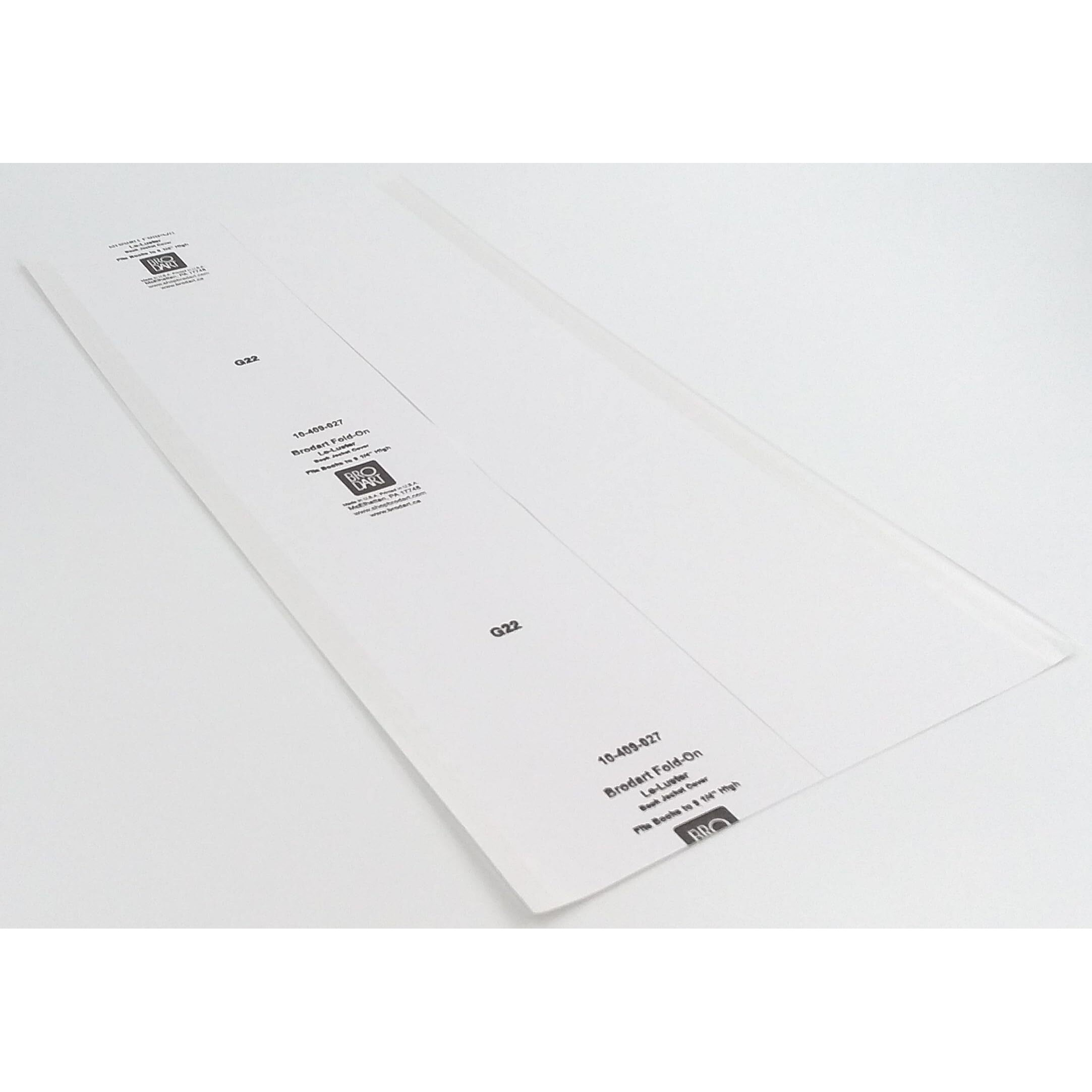 10 Pack 9 1/2"" X 20"" Genuine Brodart Book Jacket Covers - Fold-On  Center-Loading