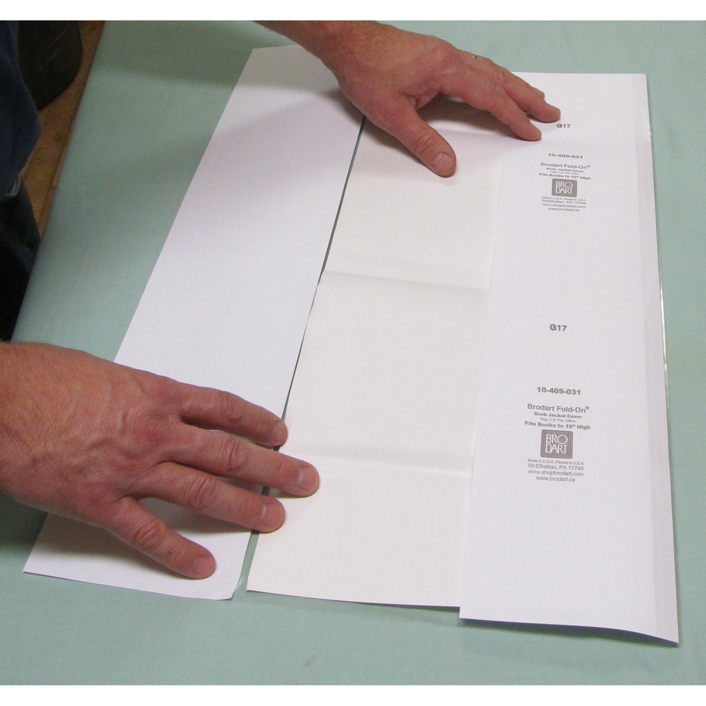 10 Pack 9 1/2"" X 20"" Genuine Brodart Book Jacket Covers - Fold-On  Center-Loading