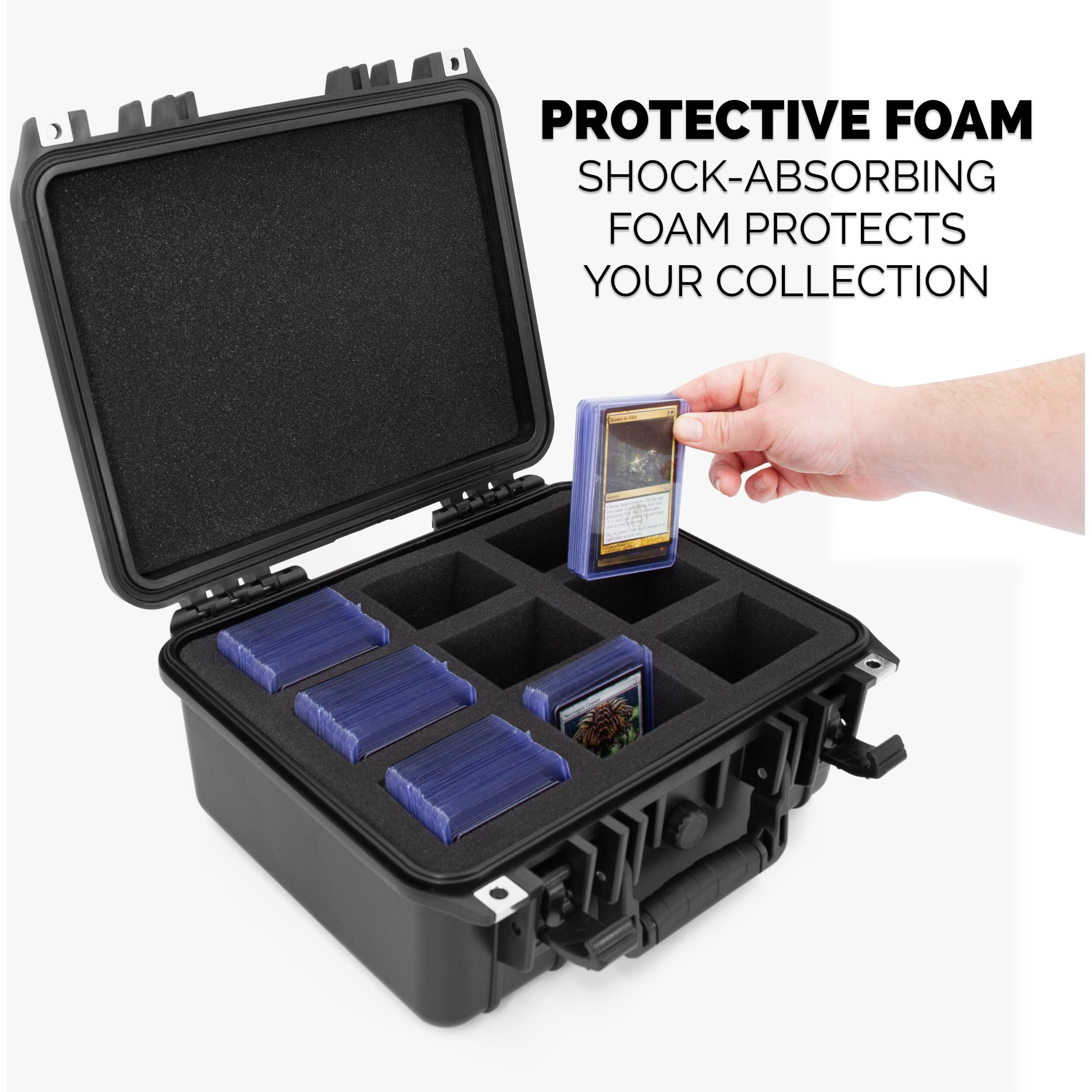Casematix Top Loader Card Storage Case For Trading Cards Fits 315 3"" X 4"" 35Pt Toploaders Case Or 65 One Touch Card Holders  Hard Shell Toploader Storage Box With 12 Precut Card Case Dividers