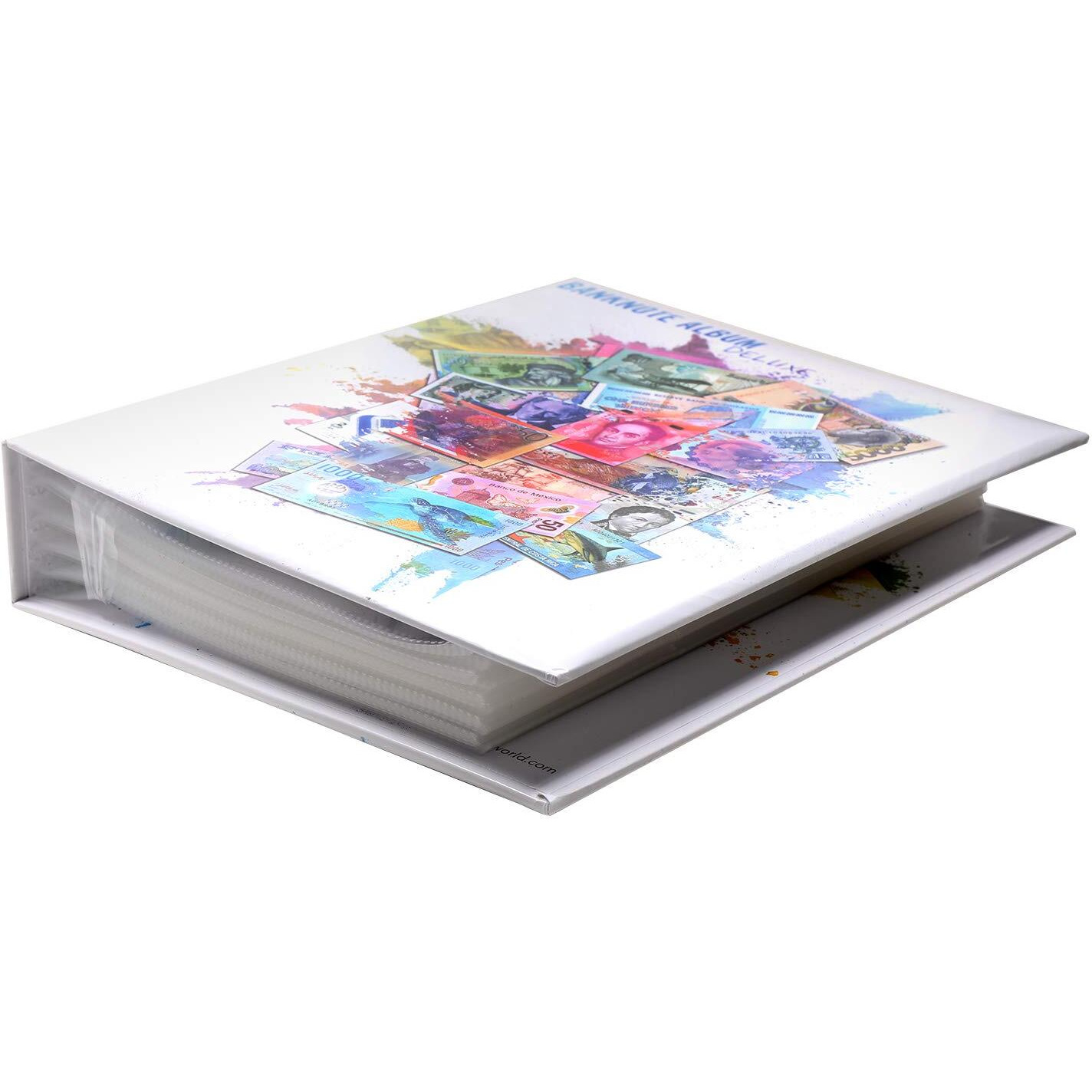 Banknote World Deluxe Currency Collecting Album  Blue  300 Pockets