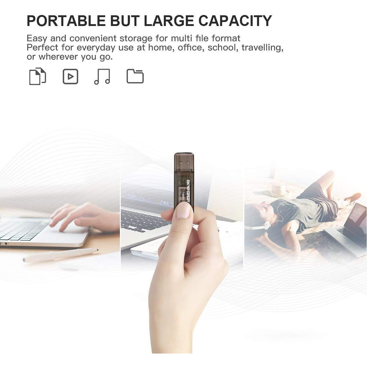 Inland Micro Center Superspeed 5 Pack 32Gb Usb 3.0 Flash Drive Gum Size Memory Stick Thumb Drive Data Storage Jump Drive (32G 5-Pack)