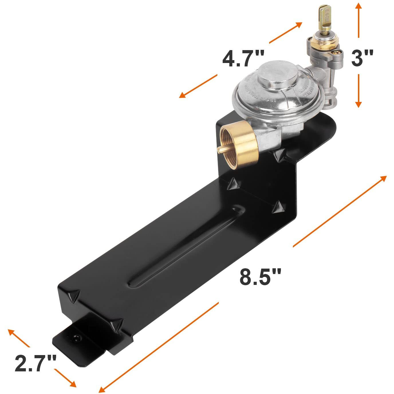 Valve Regulator For Weber Q200 Q220 Series 396001 396002 566001 566002 566801 Gas Grills  Replacement Parts For Weber 80476 Valve Regulator Assembly Black