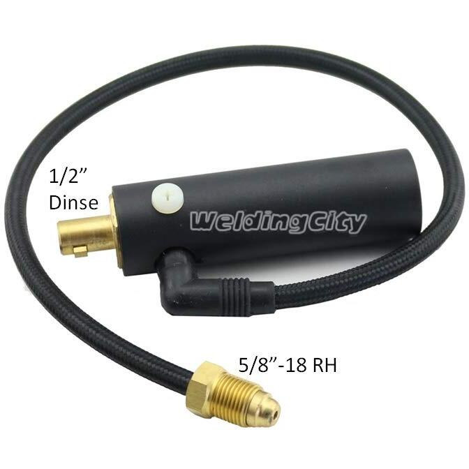 Weldingcity Separate-Hose Dinse-Type (50Mm) Cable Adapter Plug Connector For Air-Cooled 200-Amp Tig Welding Torch 26-Series