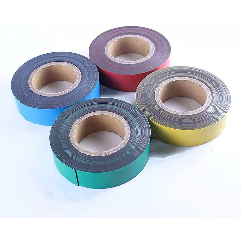 Magnetic Tape Roll Color Magnet Strips - Dry Erase Whiteboard Graphic Art Tape/ 40Mmx33Ft Grid Marking Line Shelf Label Tape(Blue)
