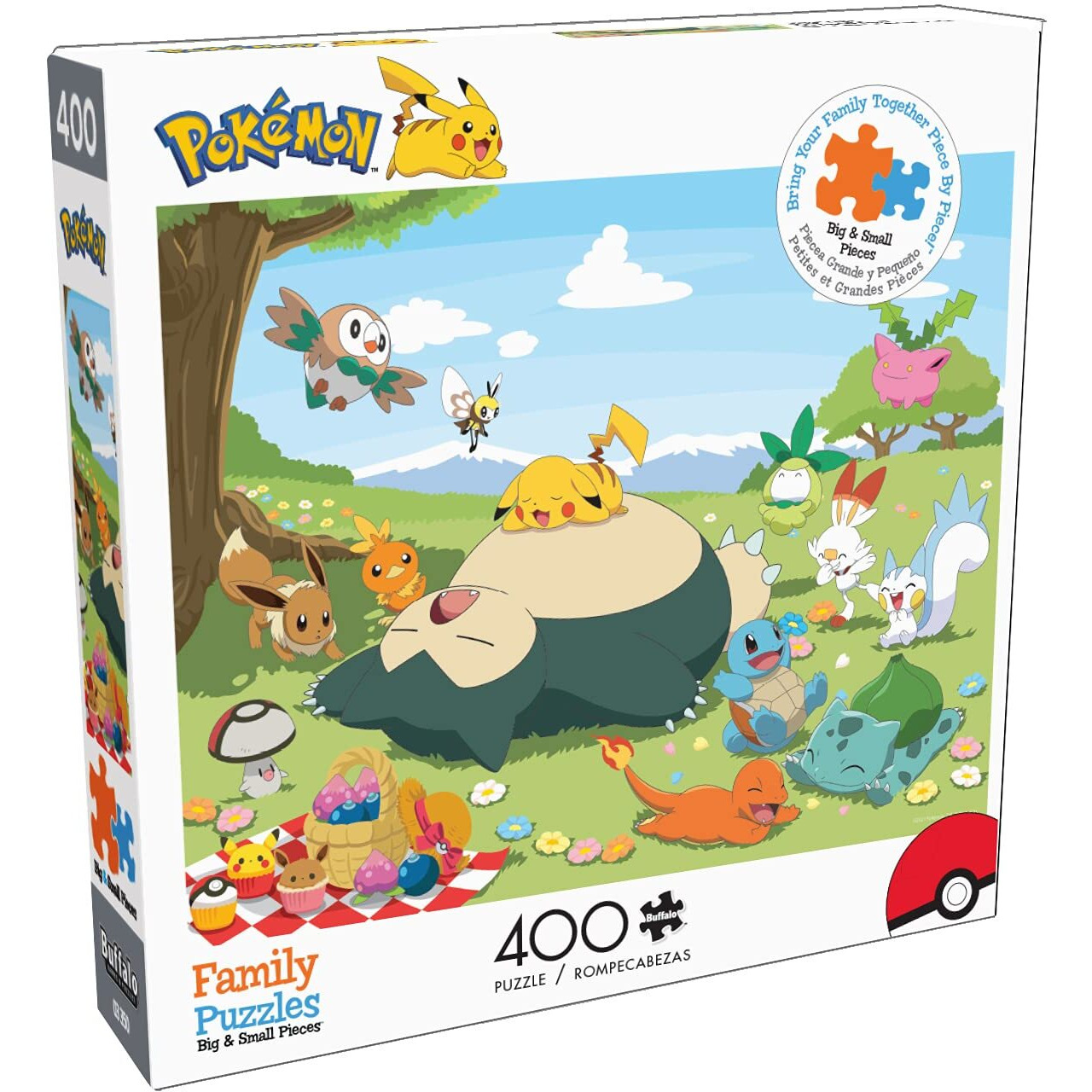 Buffalo Games - PokMon - PokMon Picnic - 400 Piece Jigsaw Puzzle For Families Challenging Puzzle Perfect For Game Nights