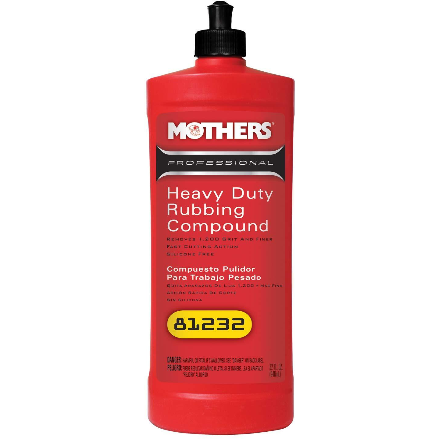 Mothers 81232 Professional Heavy Duty Rubbing Compound - 32 Oz.   Red