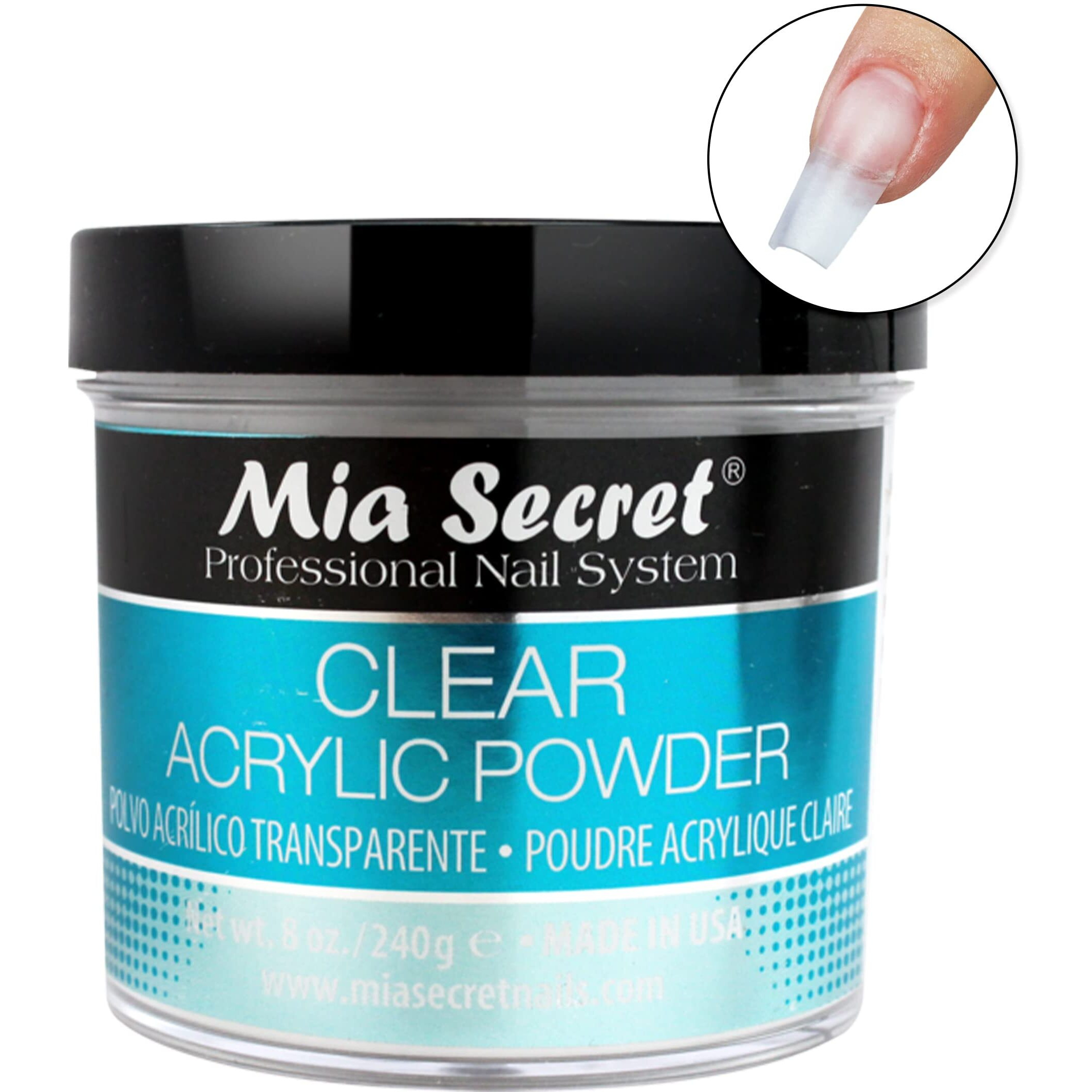 Mia Secret Clear Acrylic Powder (8Oz)