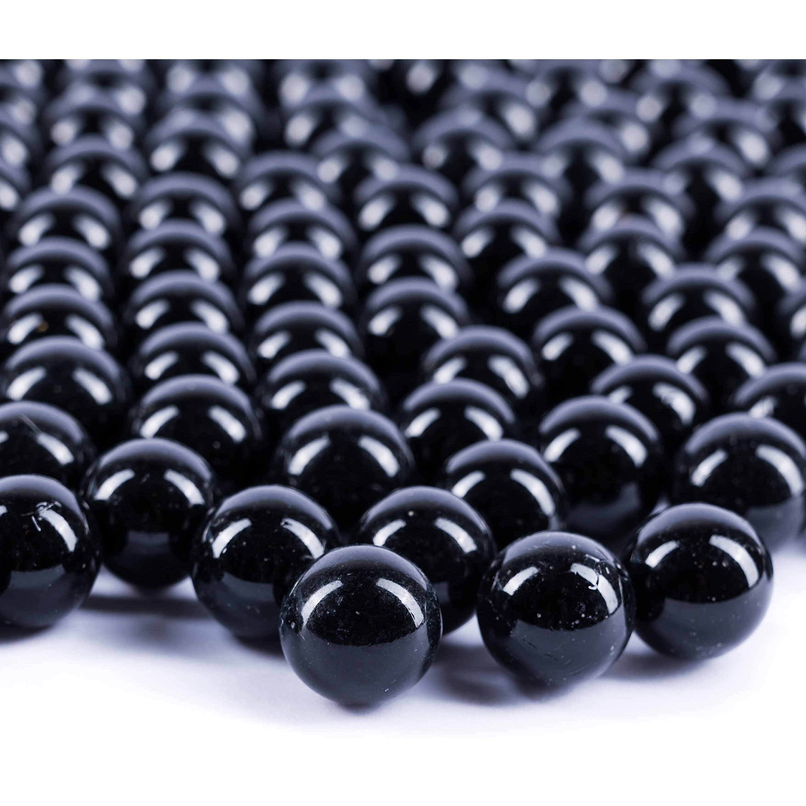 Galashield Black Marbles For Vases | Glass Marbles Bulk Vase Fillers | Glass Beads For Vases  Round Marble 5Lb  (Approx. 400 Pcs)