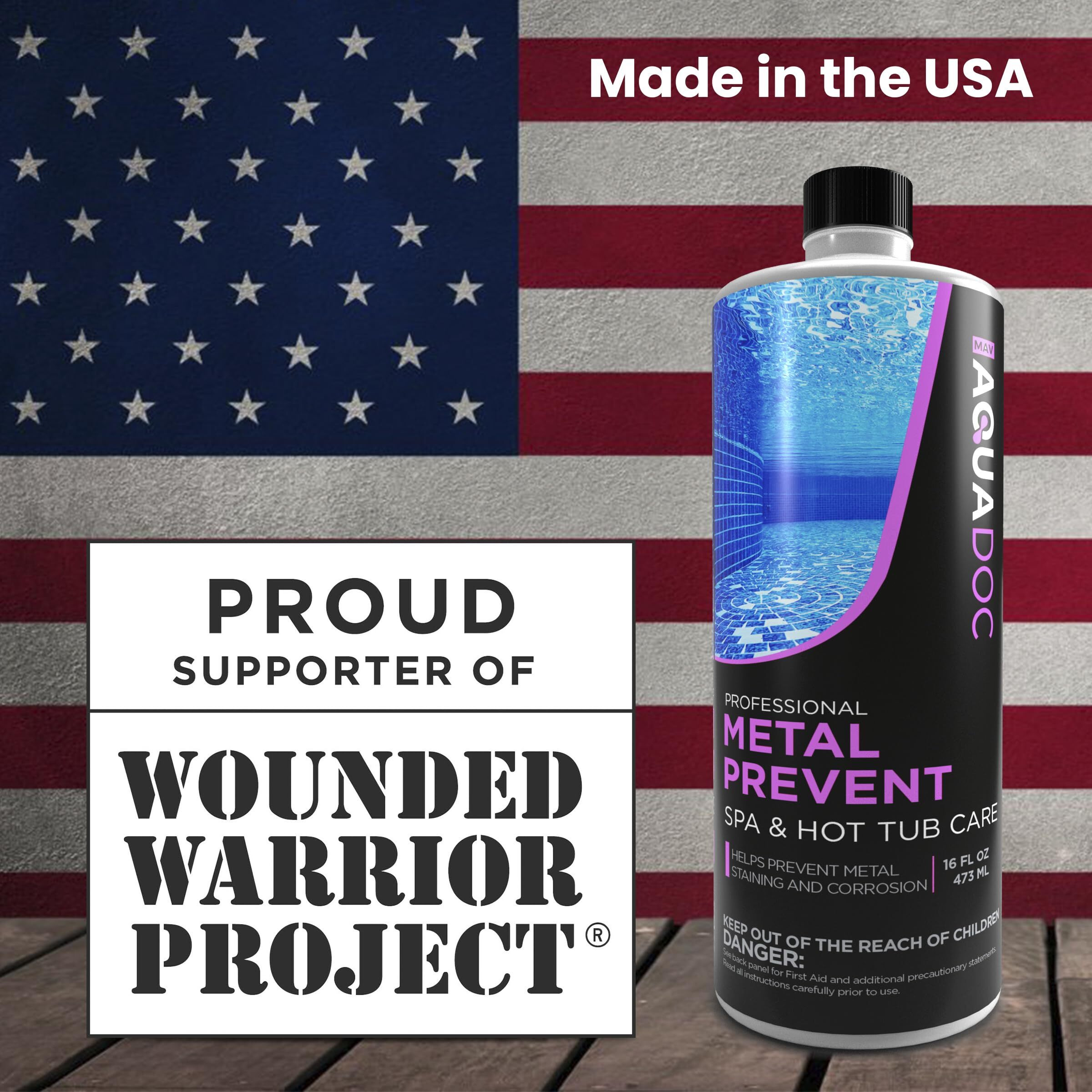 Spa Metal Control - Advanced Spa Metal And Stain Control & Spa Metal Prevent. Maximize Your Hot Tub Metal And Stain Control And Keep The Spa Metal Out Of Your Hot Tub - Mav Aquadoc 16Oz