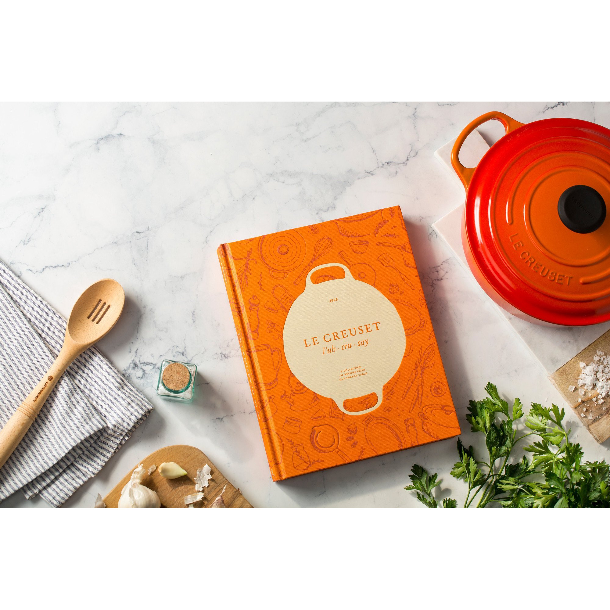 Le Creuset Cookbook  Orange  8.75"" X 11""