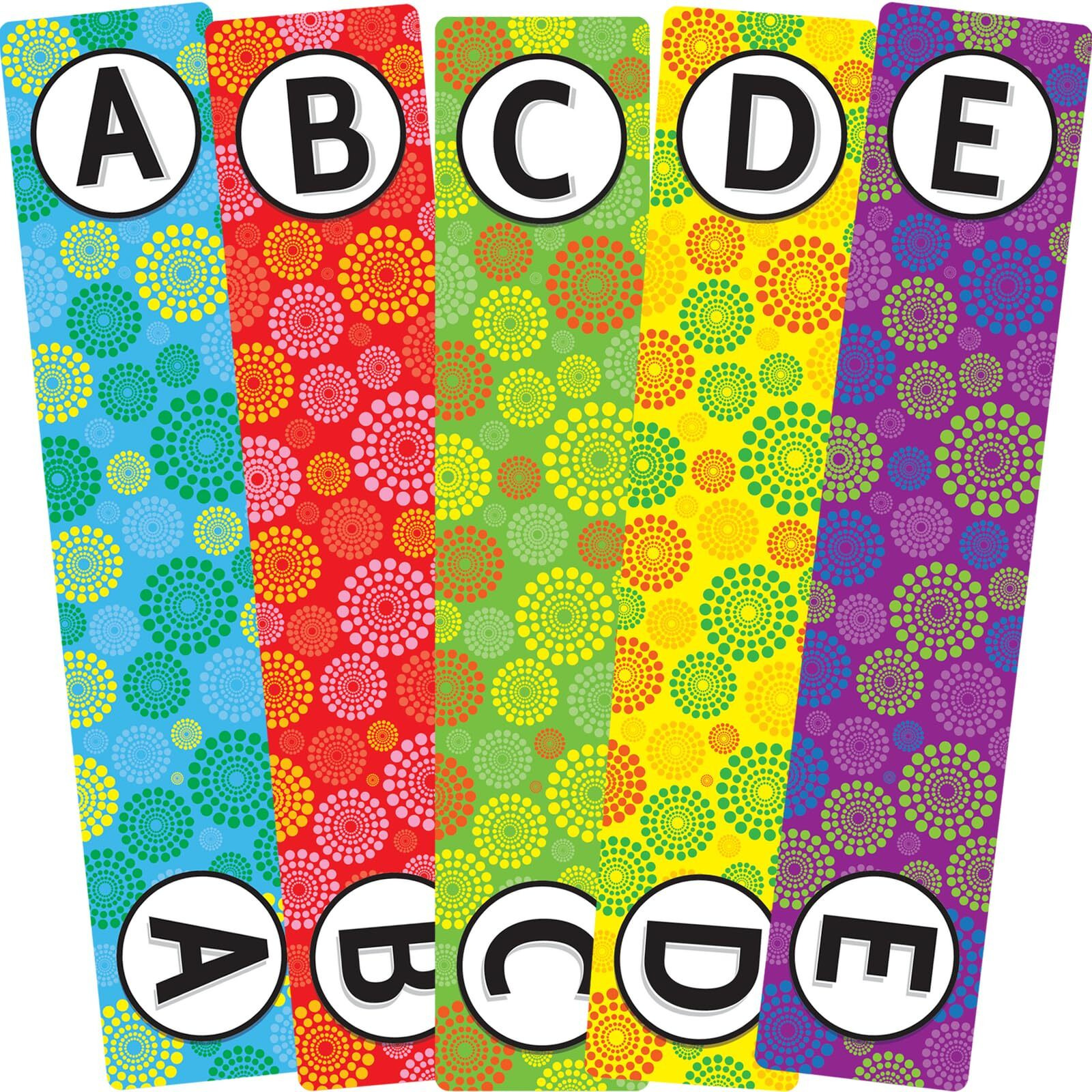 Really Good Stuff Classroom Library Alphabet Book Dividers - 26 Assorted Color Dividers For Organizing Books - Teacher Supplies For Classroom And Bookshelf Markers For Shelves