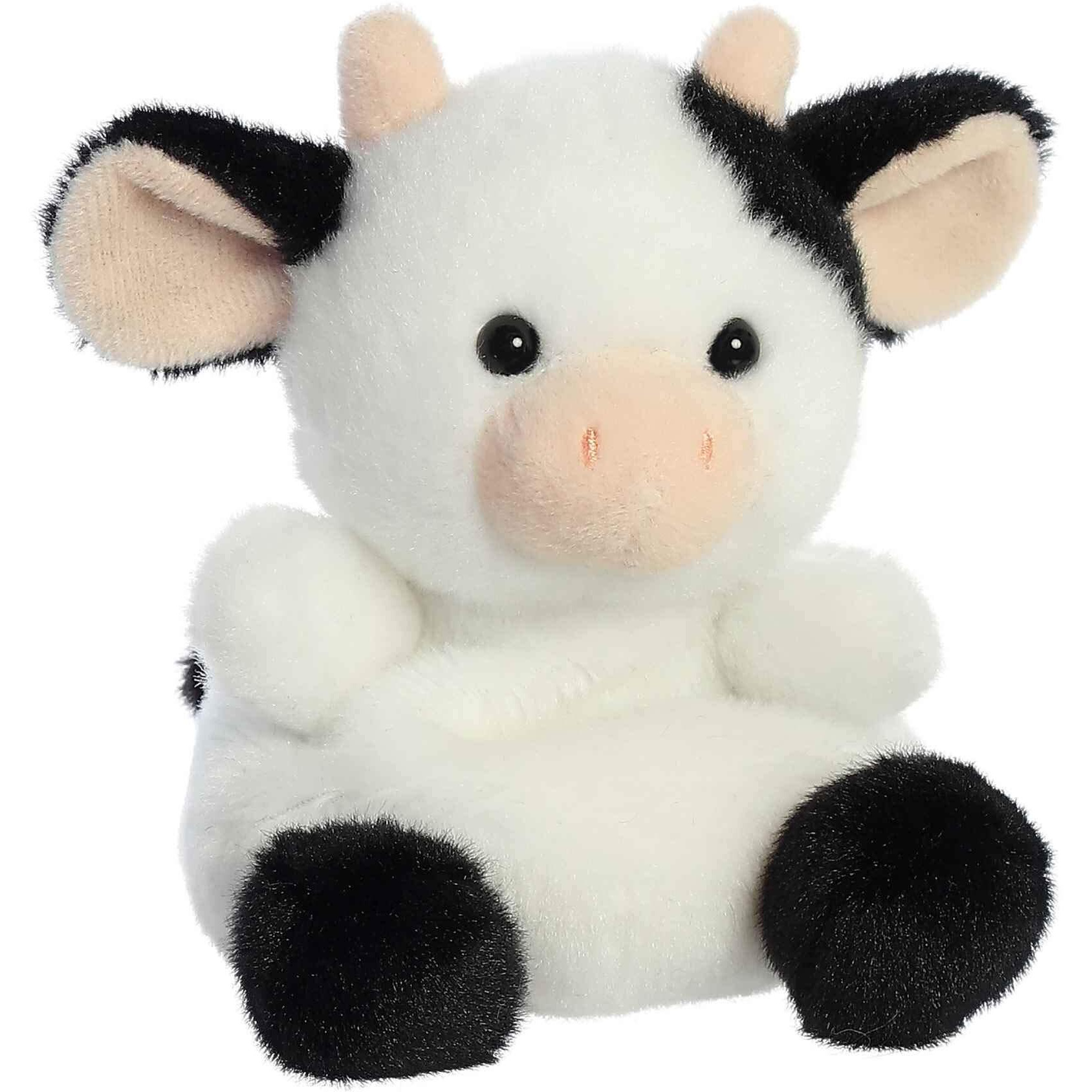 Aurora Adorable Palm Pals Sweetie Cow Stuffed Animal - Pocket-Sized Play - Collectable Fun - White 5 Inches