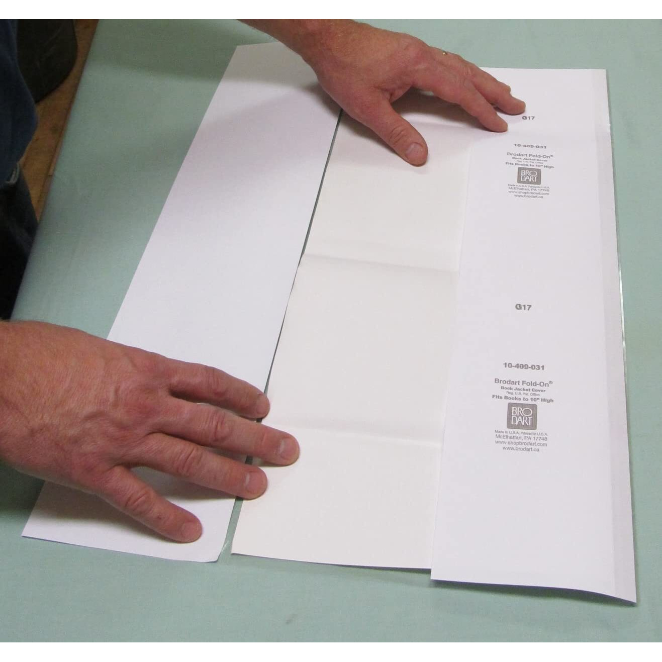 50-9 1/2"" X 20"" Brodart Fold-On Book Jacket Covers - Center-Loading  Adjustable  Clear Mylar