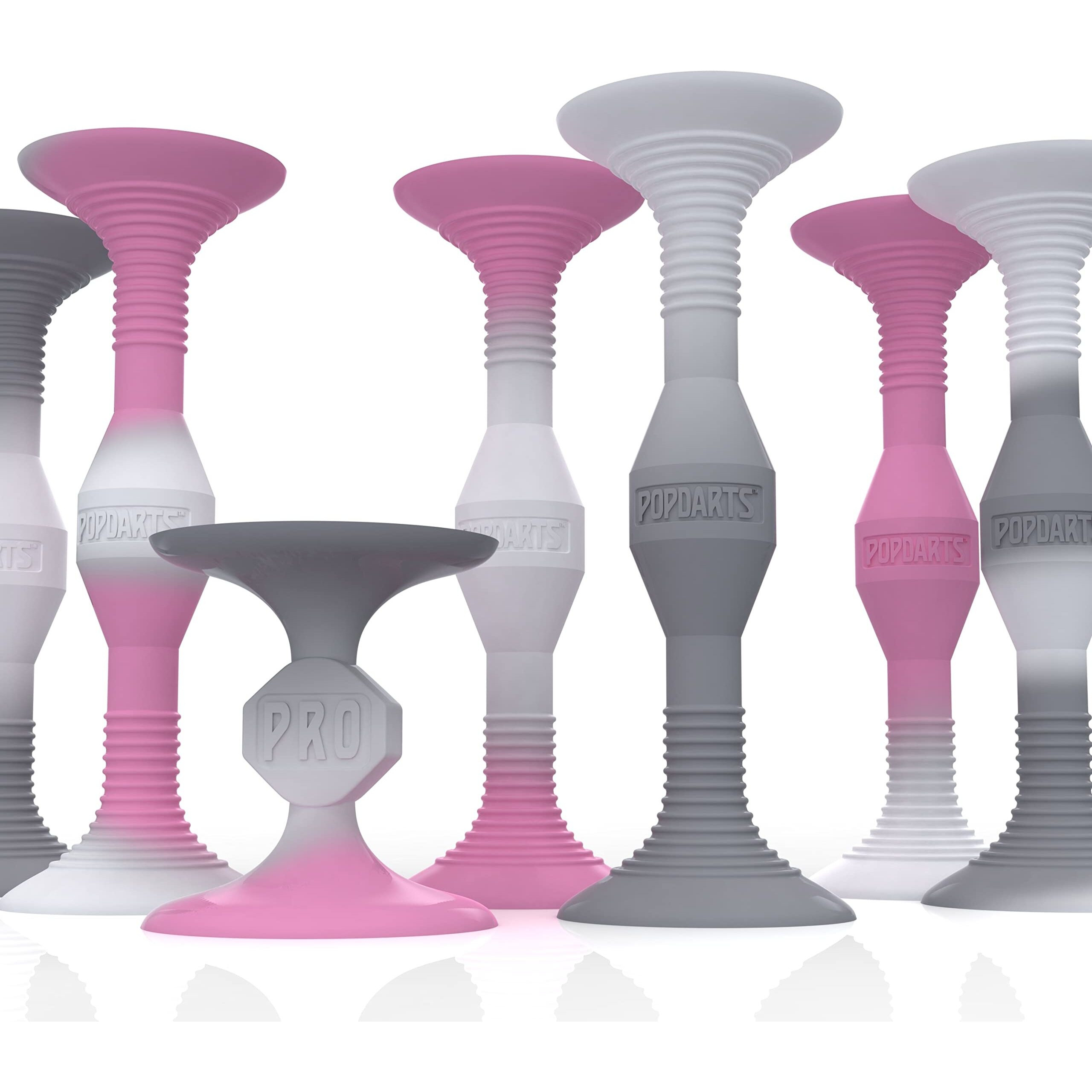 Popdarts Pro Pack Game Set (Pink & Gray) - Indoor  Outdoor Suction Cup Throwing Game - Competition With A Pop