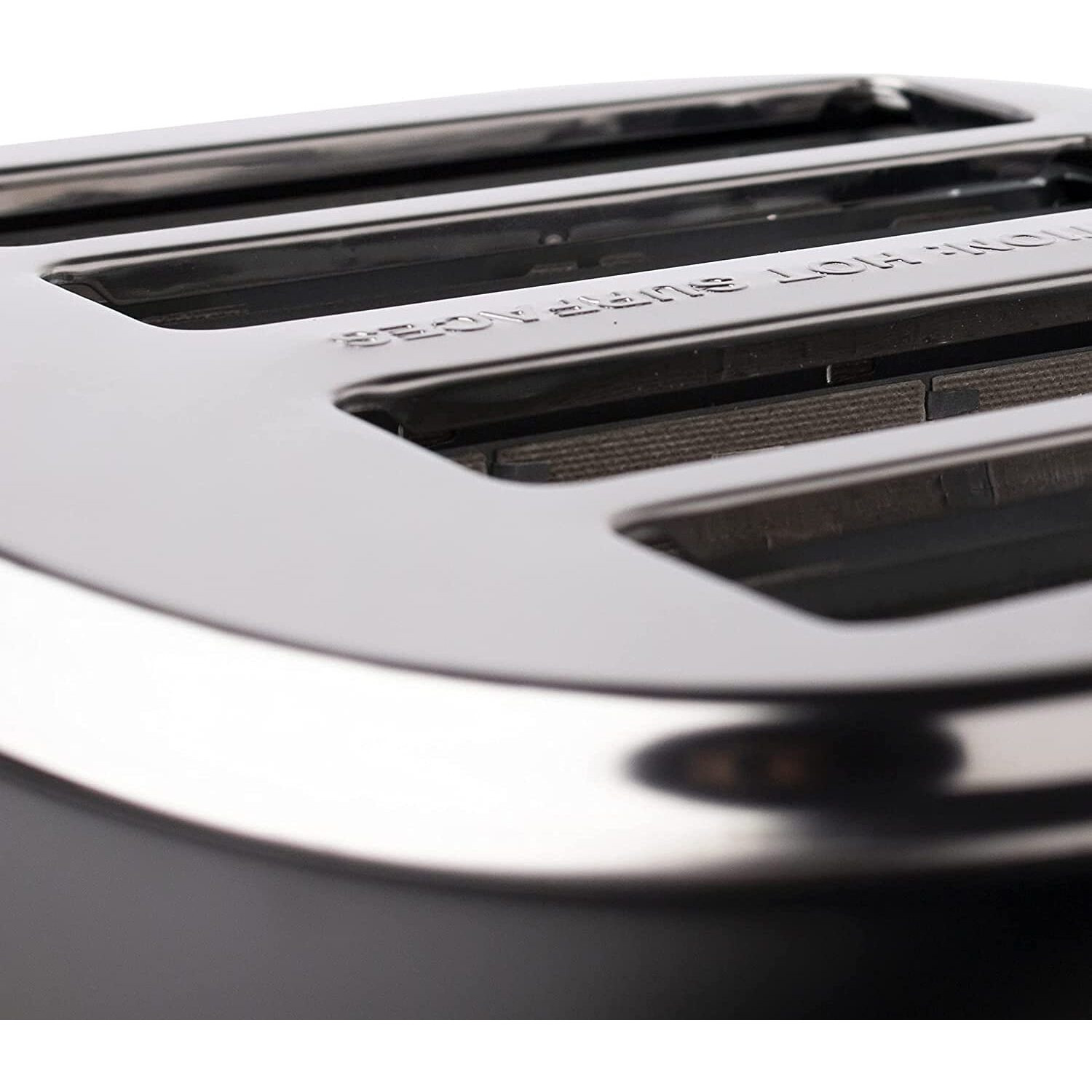 Haden 75042 Heritage 4 Slice Wide Slot Stainless Steel Bread And Bagel Toaster With Removable Crumb Tray And Variable Browning Control  Black/Copper