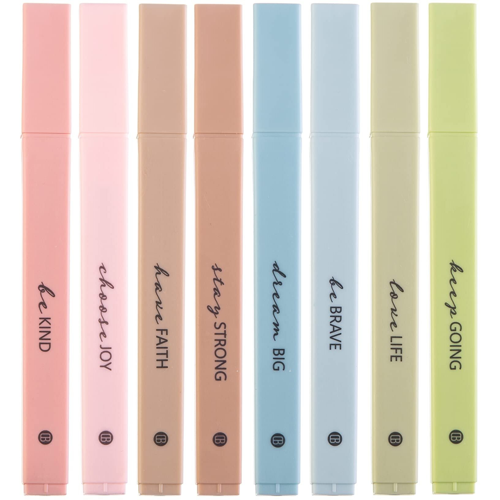 Diversebee Bible Highlighters With Soft Chisel Tip  8 Pack Assorted Colors Pens No Bleed  Quick Dry Set  Cute Aesthetic Markers  Bible Study Journaling Supplies And Accessories (Earthy)