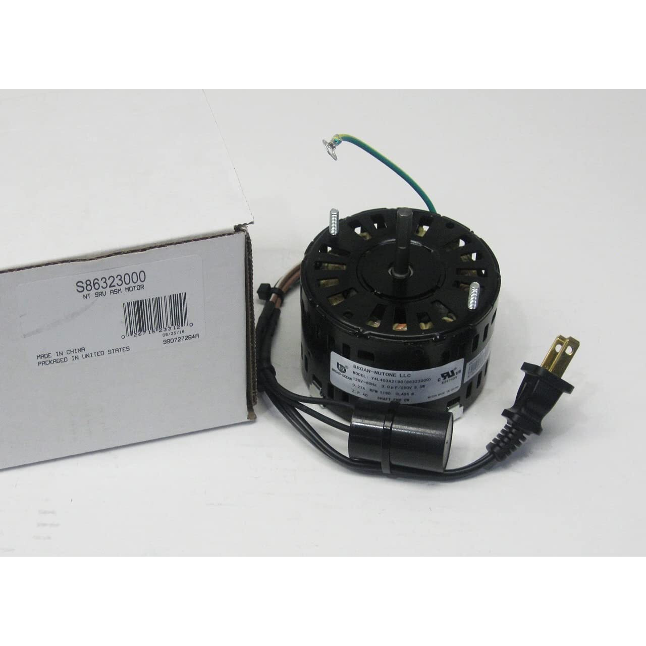 Nutone Fan Motor  1180 Rpm  120 V
