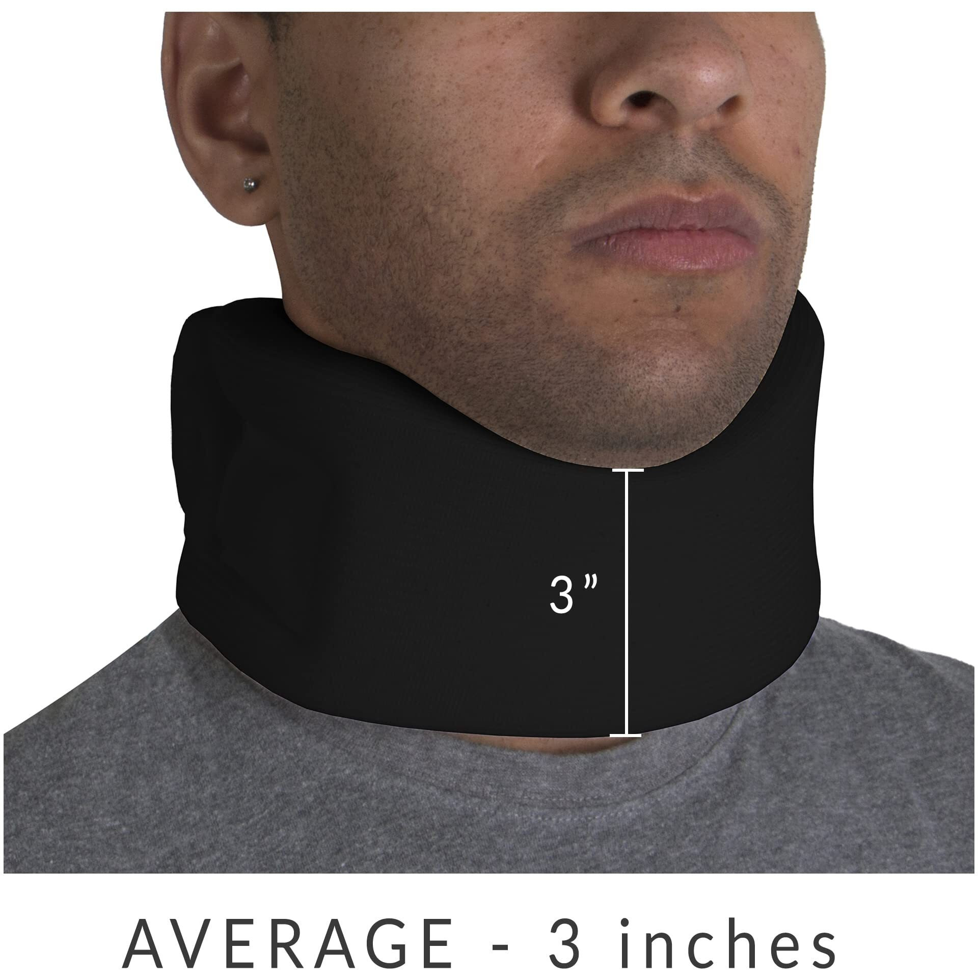 Otc Cervical Collar  Soft Contour Foam  Neck Support Brace  Black Average 3"" Depth  Small