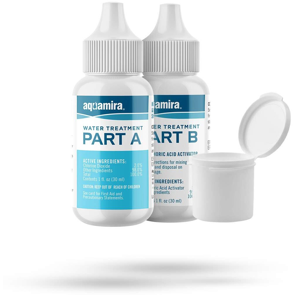 Aquamira - Chlorine Dioxide Water Treatment Two Part Liquid (1 Oz Droppers Bottles)