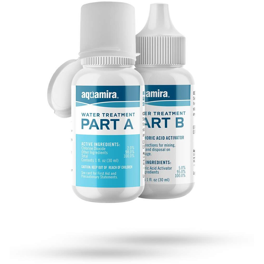 Aquamira - Chlorine Dioxide Water Treatment Two Part Liquid (1 Oz Droppers Bottles)