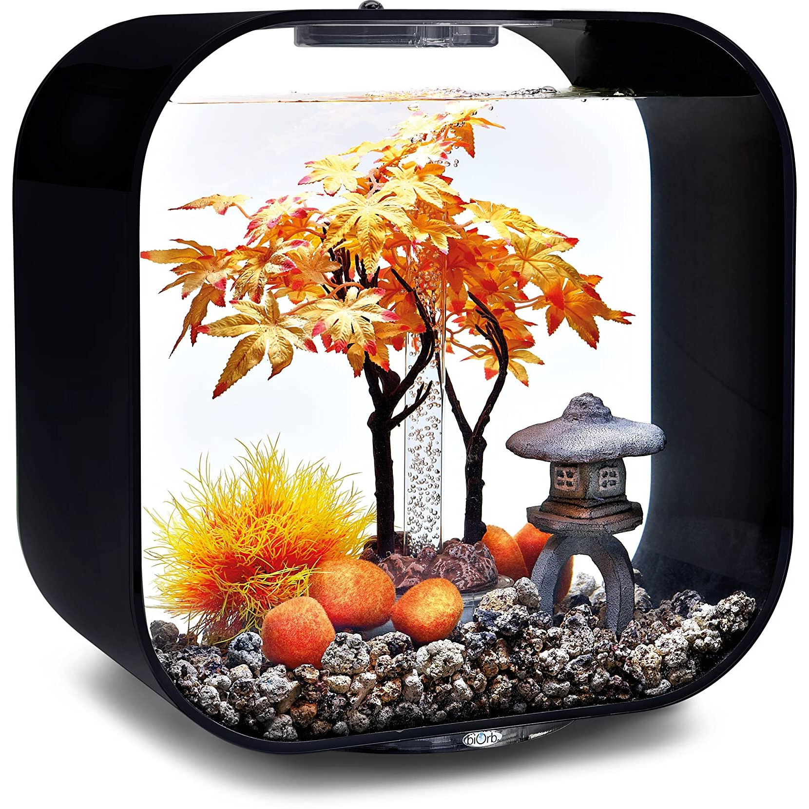Biorb Autumn DCor Set  Orange And Red  Themed Collection Of Fish Friendly Aquarium Decorations
