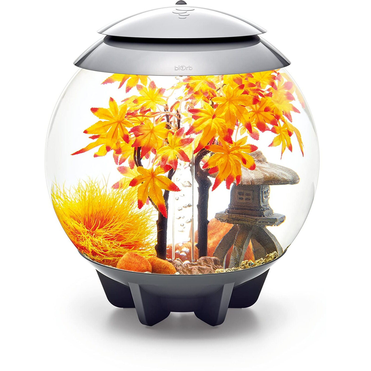 Biorb Autumn DCor Set  Orange And Red  Themed Collection Of Fish Friendly Aquarium Decorations