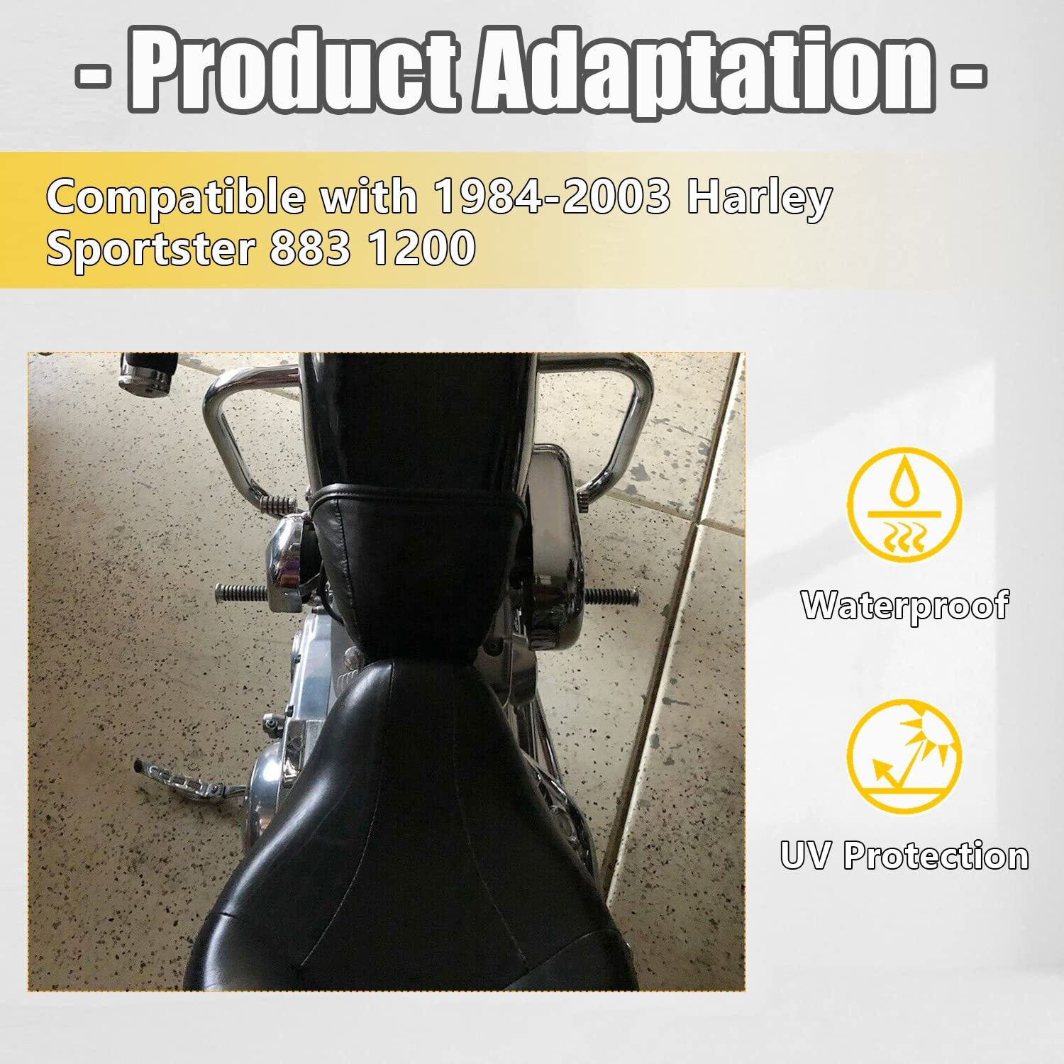 Ecotric Engine Crash Bar Compatible With 1986-2003 Harley Sportster 883 Xlh883 1996-2003 1200 Custom Xl1200C Sport Xl1200S 1984-1985 Roadster Xls Xr 1000 Xr 1000 2002-2003 883R Xl883R