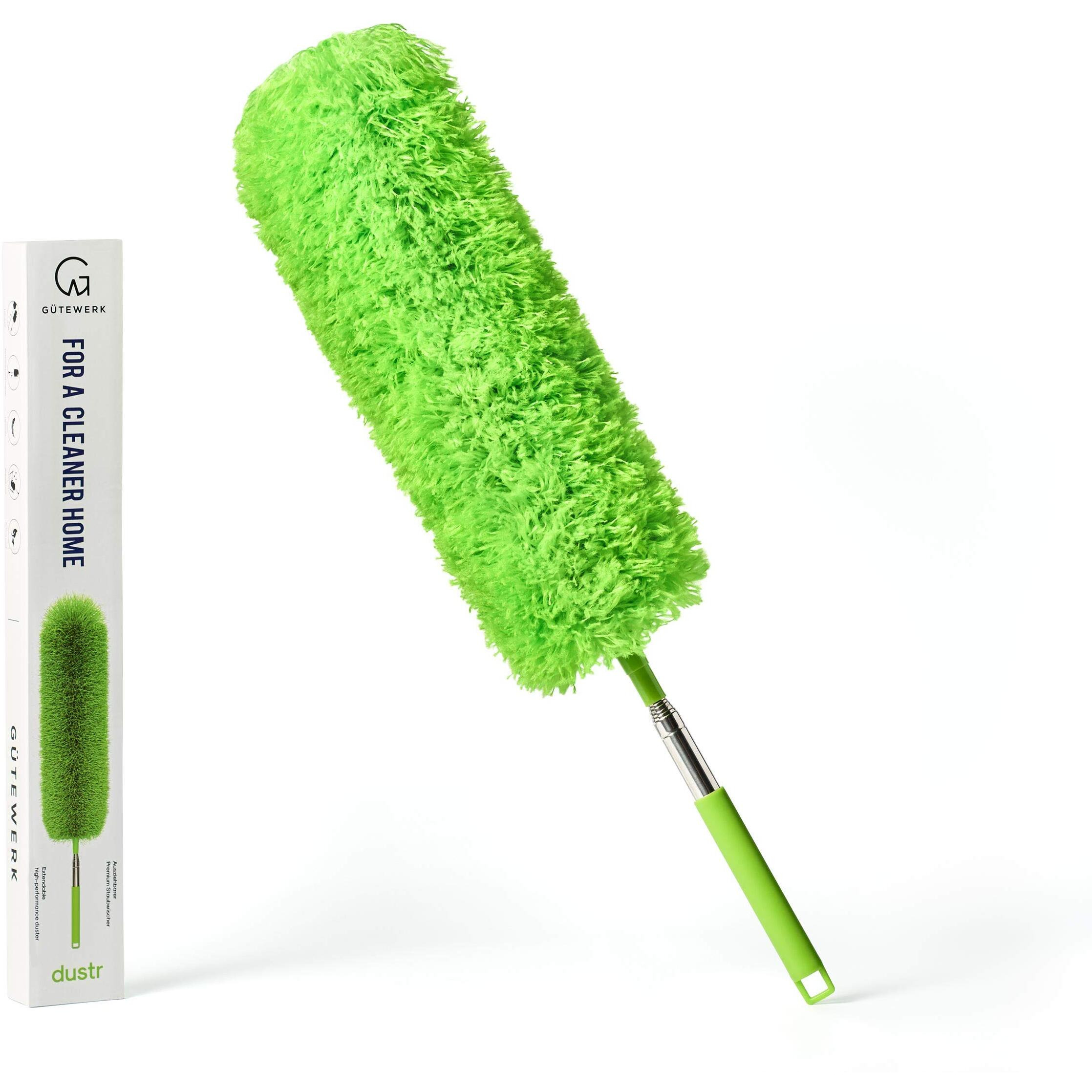 Extendable Feather Duster  Microfiber Duster  Ceiling Fan Duster  Feather Dusters For Cleaning  Dust Cleaner  Cobweb Duster - Electrostatic Bendable Head - Set Of 2 Replacement Heads