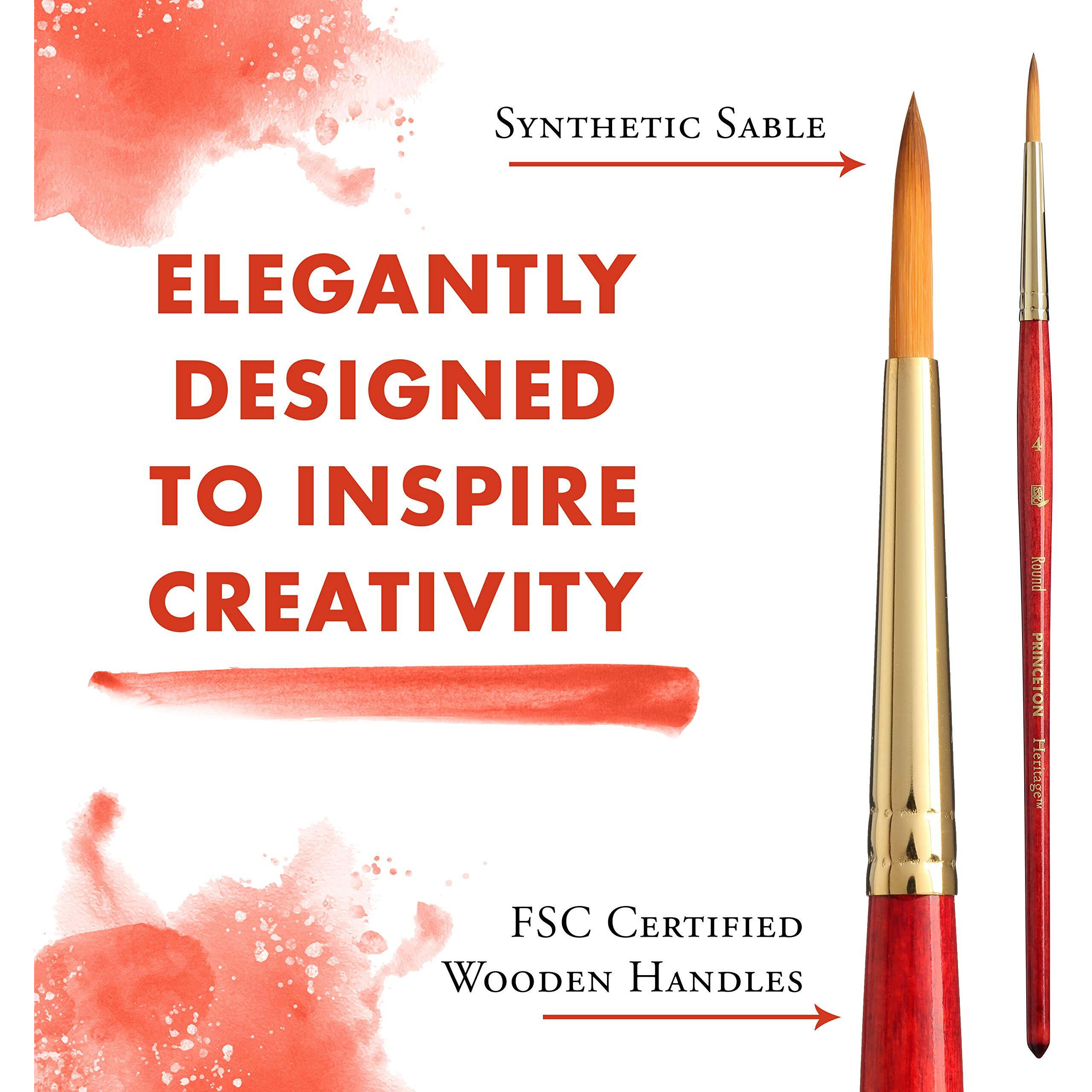 Princeton Heritage Paintbrush  Size 4  Scarlet