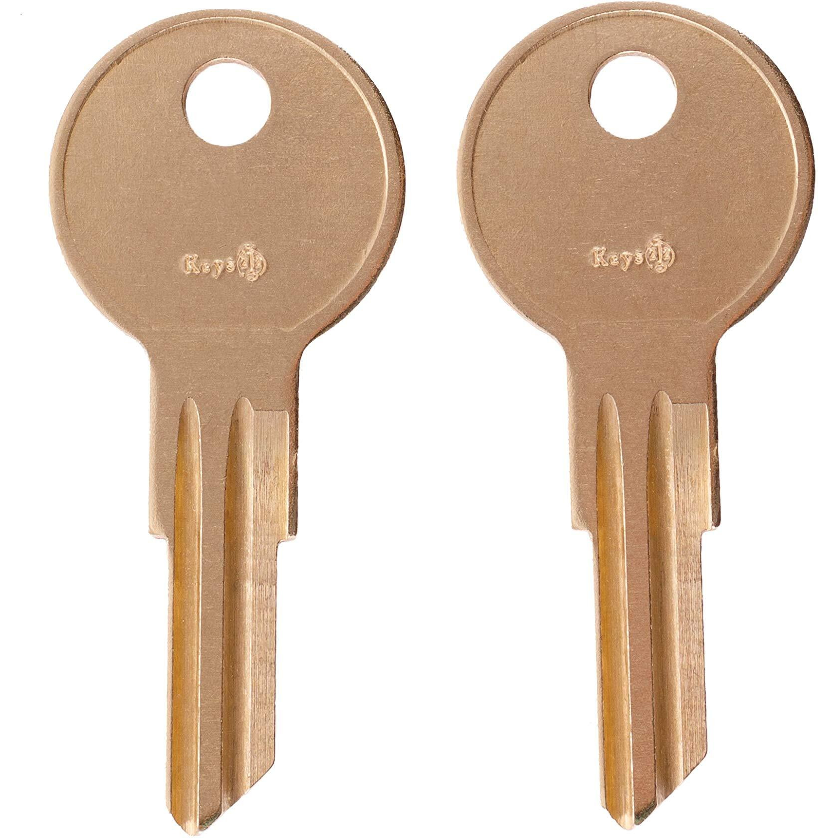 B01 B02 B03 B04 B05 Pair Of 2 - Husky Keys New Keys For Husky Tool Box Home Depot Toolbox Replacement Key Pre Cut To Code By Keys22 (B02)