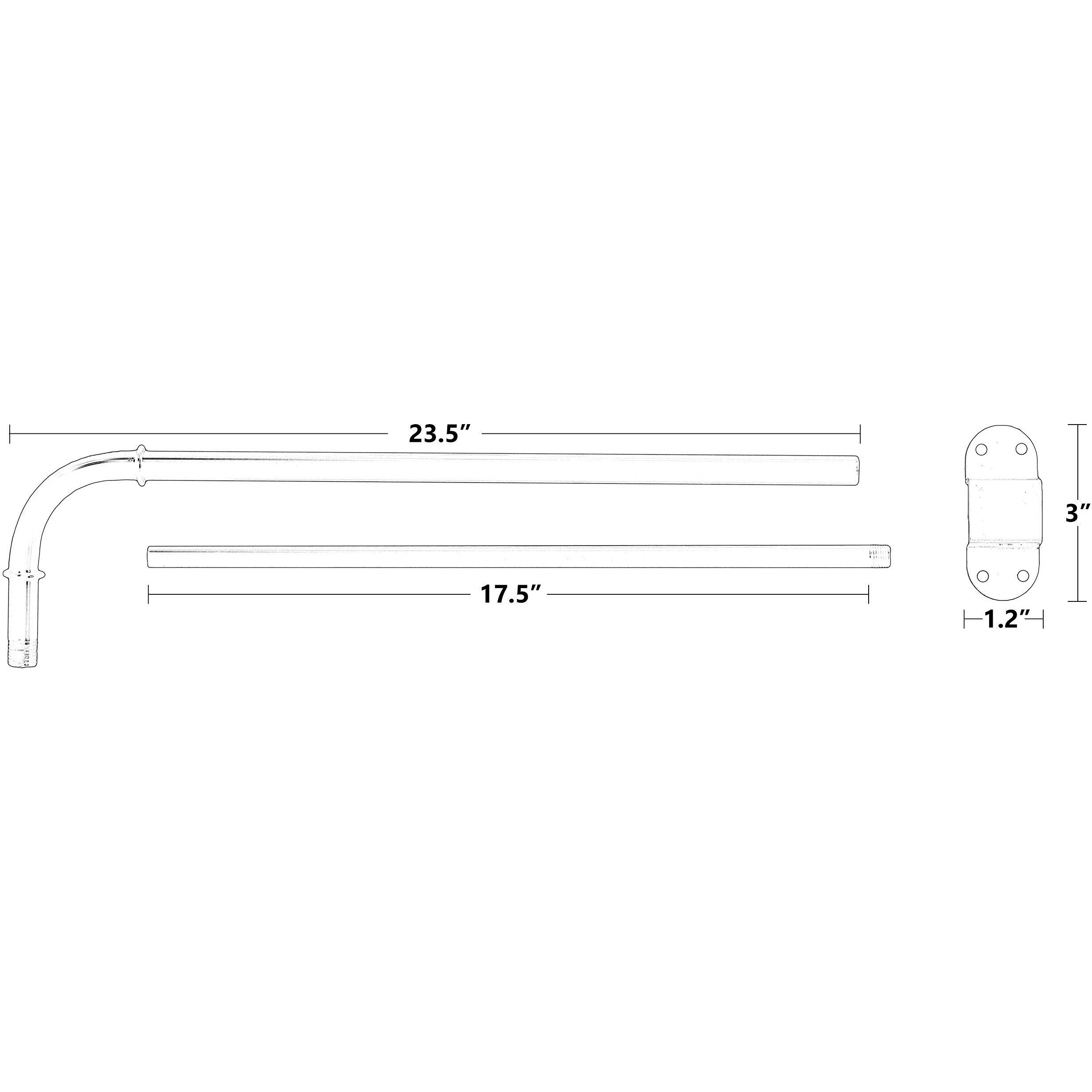 Urbanest 1/2  Adjustable Wall Mounted Swing Arm Rods  24""-38""  Matte Black