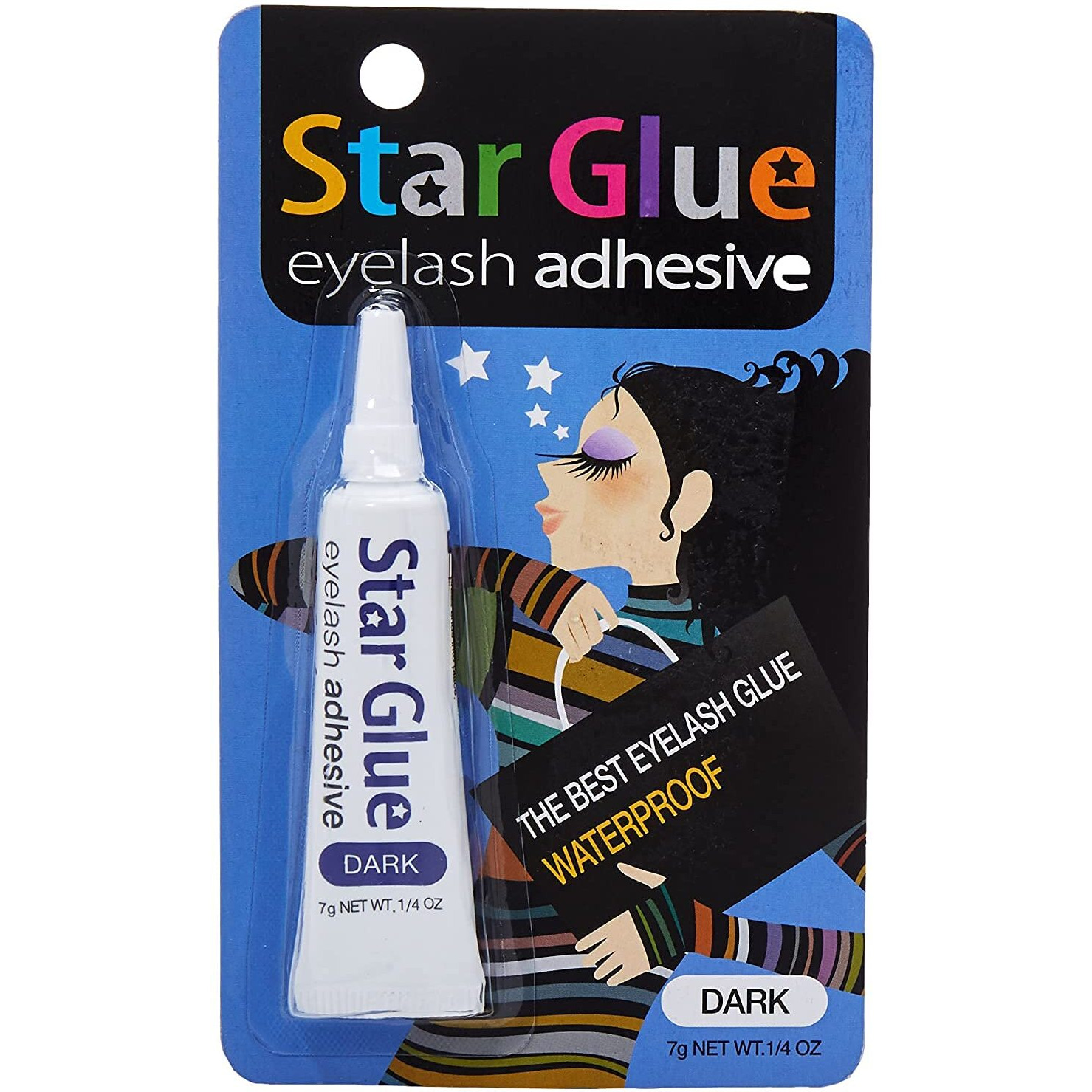 Star Glue Waterproof Eyelash Adhesive Dark For Eye Shadow Mascara And Eyeliner 10 Pcs