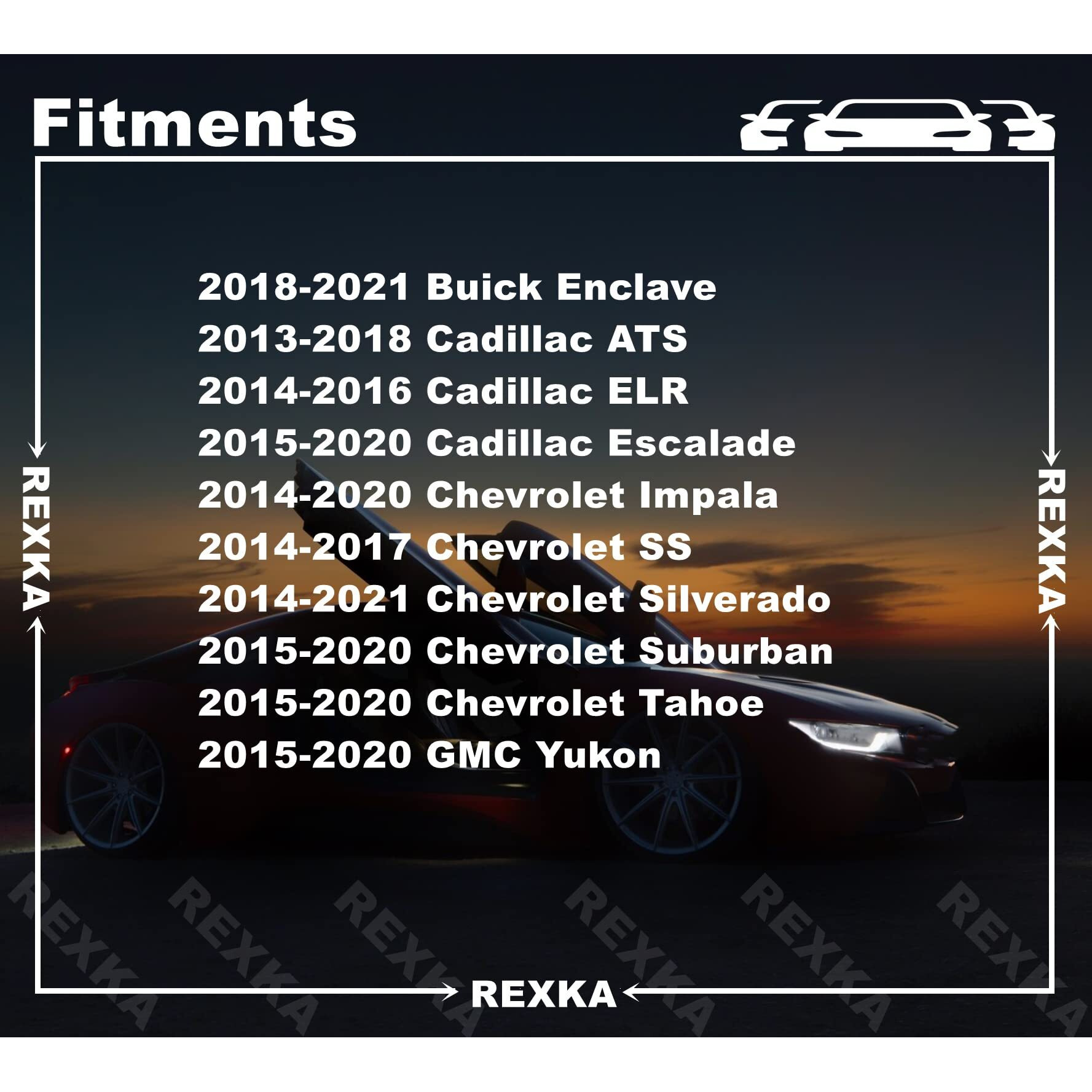 Rexka 15Pcs Body Side Moulding Clips Compatible With Gm 11611375 Cadillac Chevrolet Gmc Ats  Enclave  Escalade Esv  Impala  Silverado 1500  Silverado 2500 Hd  Silverado 3500 Hd  Ss