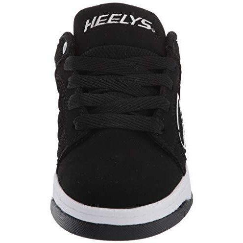 Heelys Girls Voyager Tennis Shoe  Black/White  7 Big Kid Us