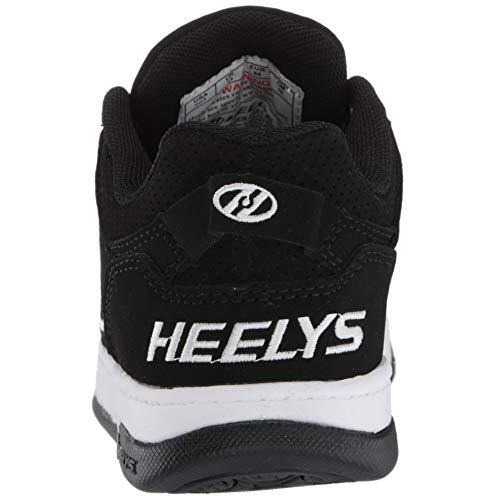 Heelys Girls Voyager Tennis Shoe  Black/White  7 Big Kid Us