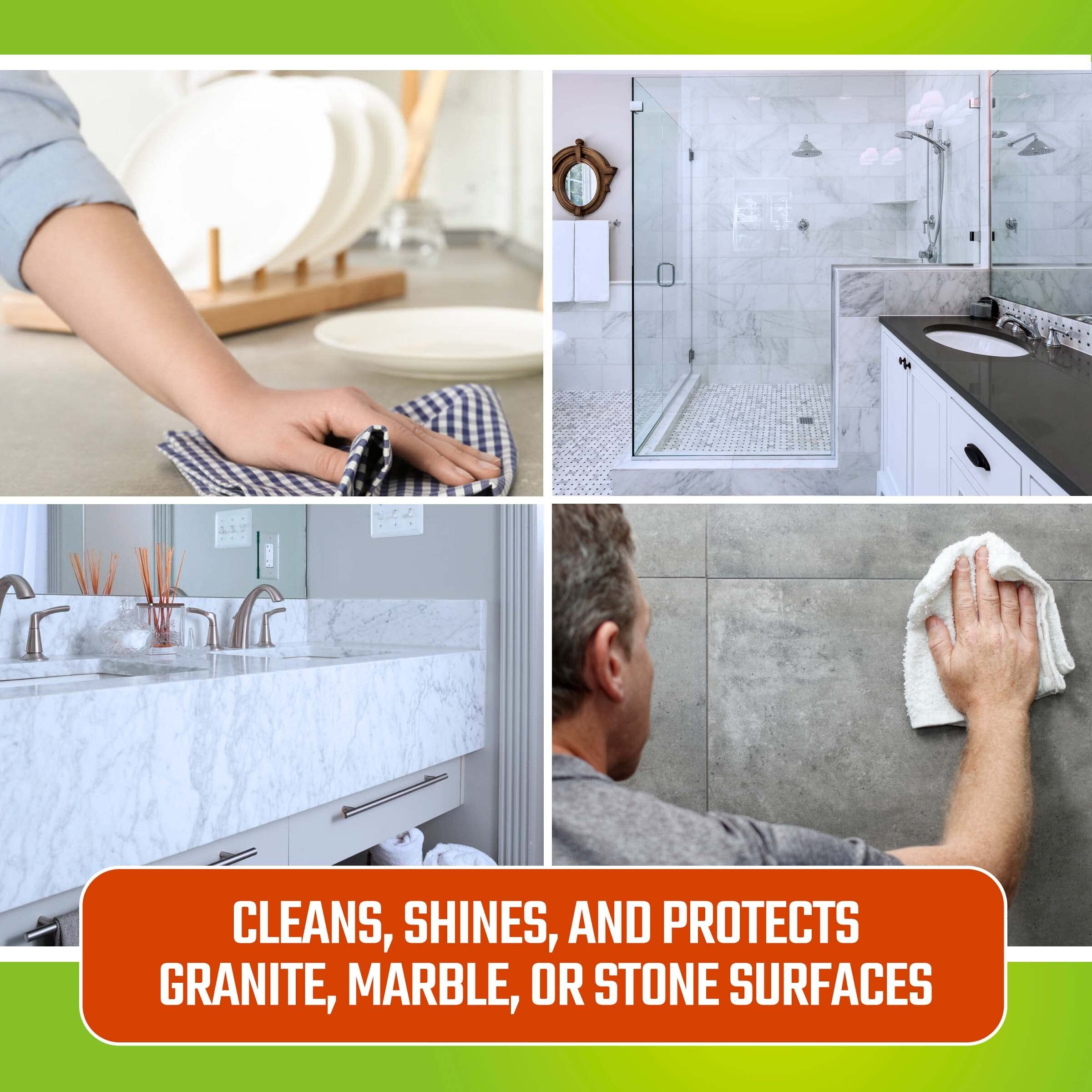 Clr Stone  Marble And Granite Cleaner - Cleans  Shines And Protects Against Spills  Food Stains  Dirt And Grime - 12 Ounce Spray Can