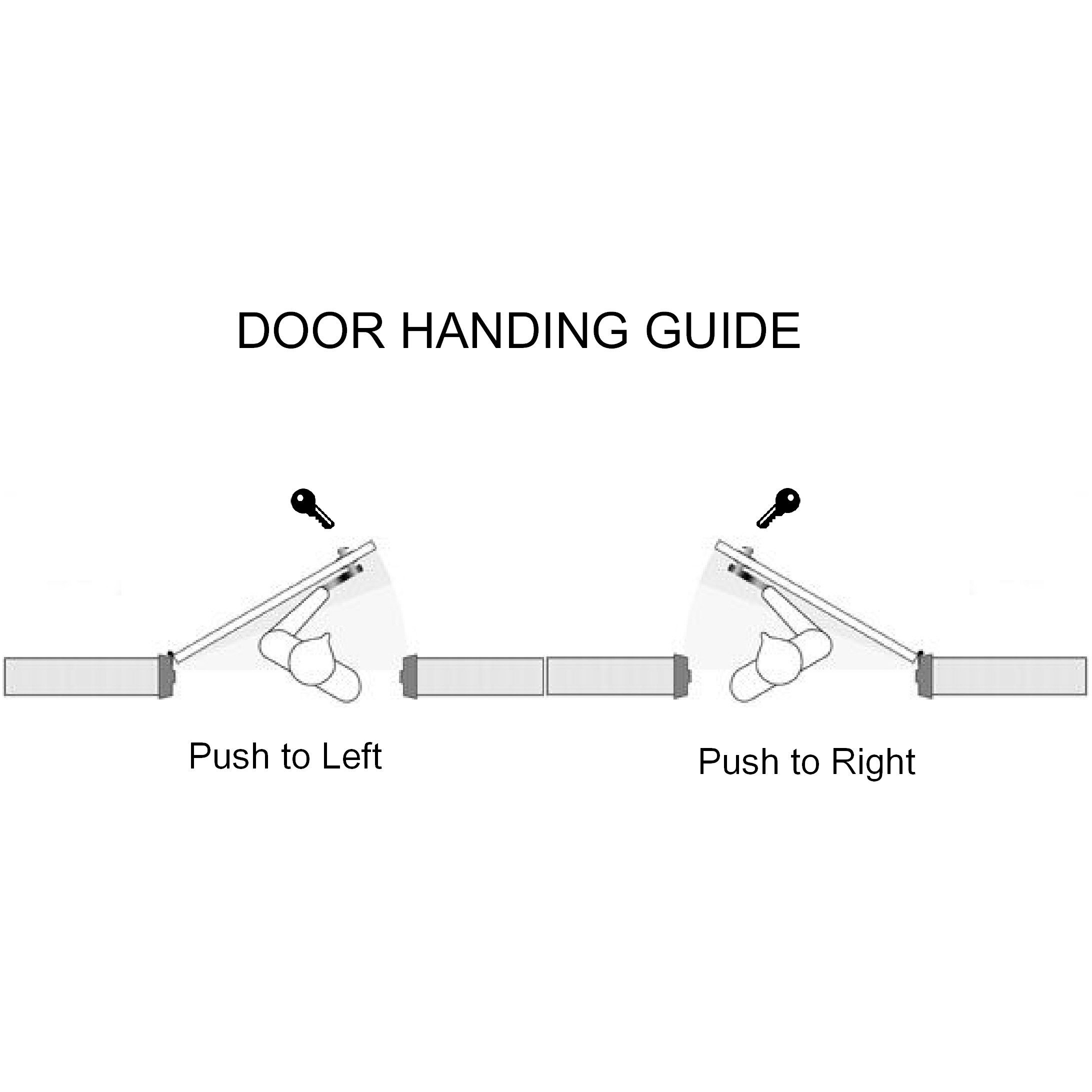 Pacific Doorware Push Paddle Handle For Adams Rite Storefront Doors  Aluminum  Choose Handing (Push To Left)