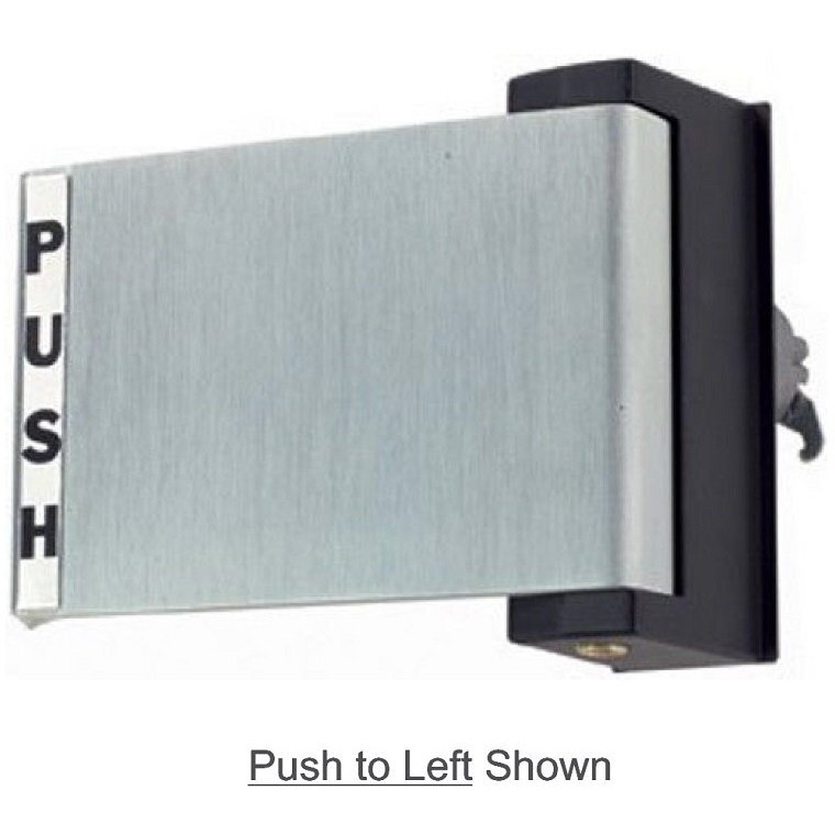 Pacific Doorware Push Paddle Handle For Adams Rite Storefront Doors  Aluminum  Choose Handing (Push To Left)
