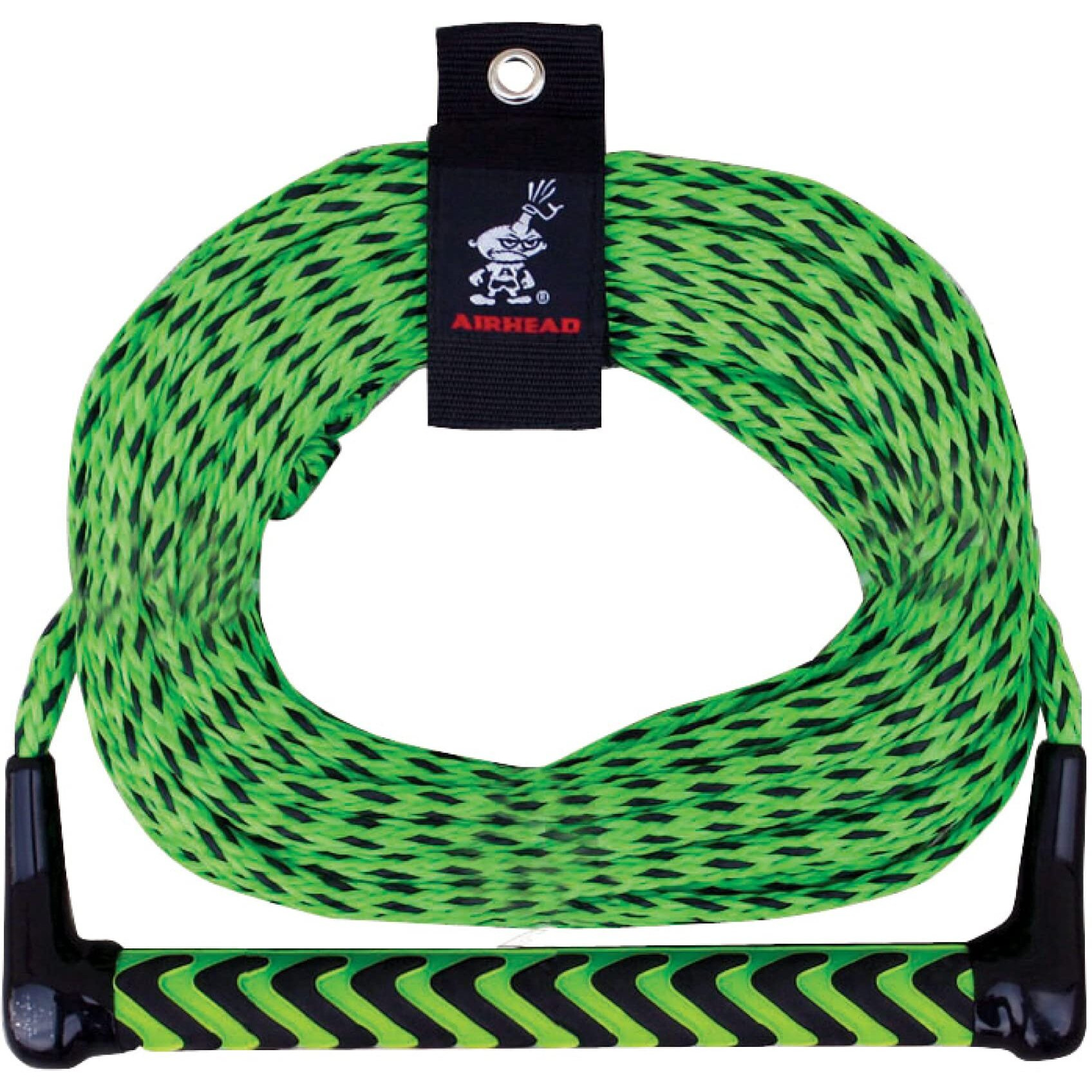Airhead Water Ski Rope With Eva Handle  1 Section For Tubing  Water Skis And Wakesurf Boards Green And Black
