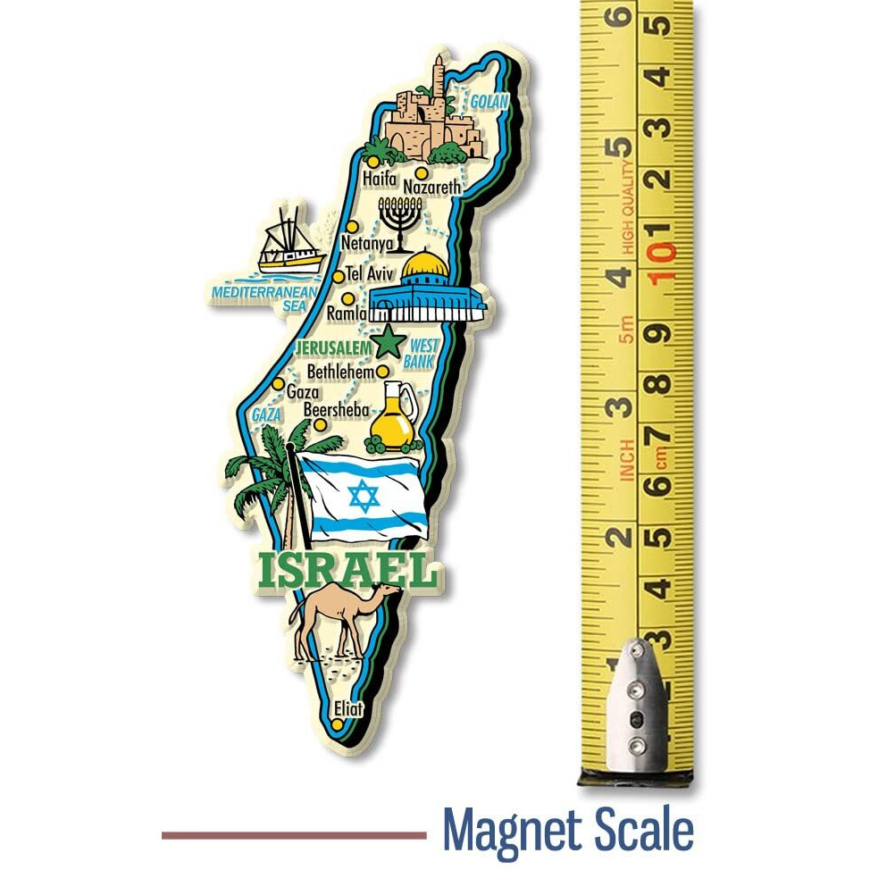 Israel Jumbo Country Map Magnet By Classic Magnets  Collectible Souvenirs Made In The Usa